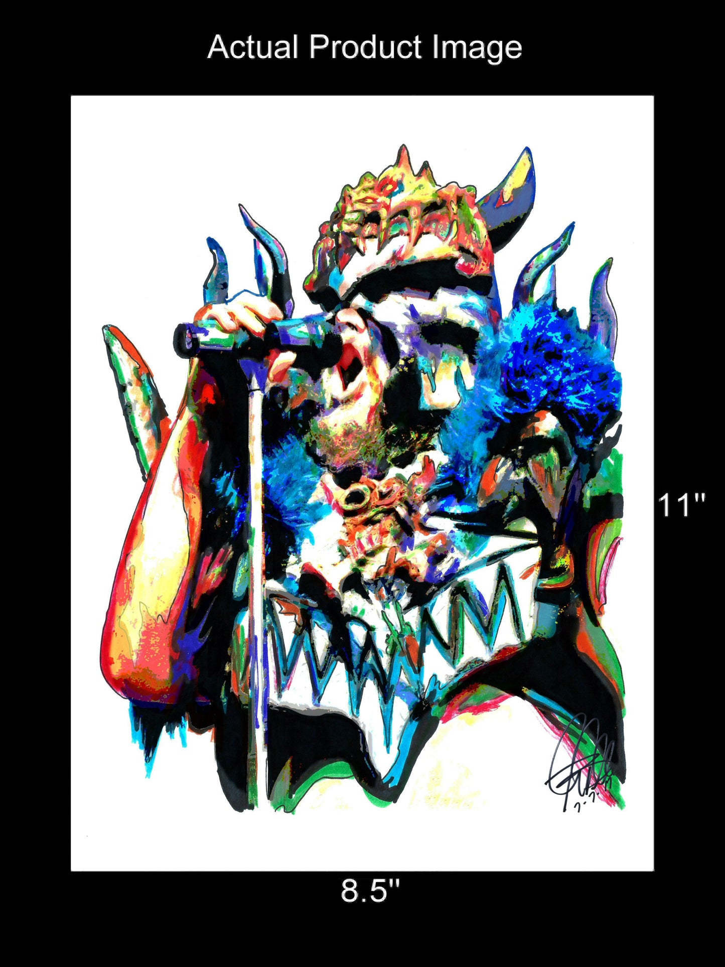 Blothar GWAR Thrash Metal Rock Print Poster Wall Art 8.5x11