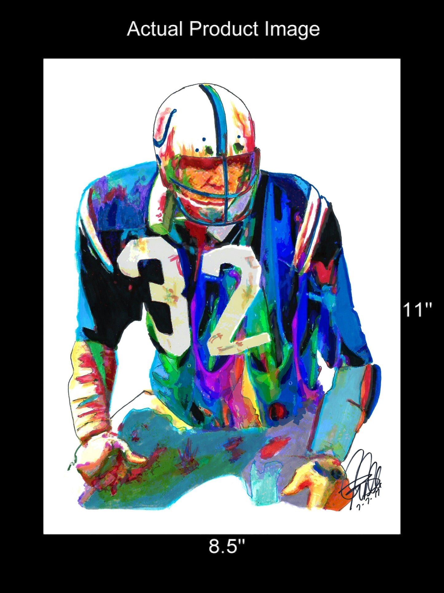 Mike Curtis Baltimore Colts MLB Football Sports Poster Print Wall Art 8.5x11