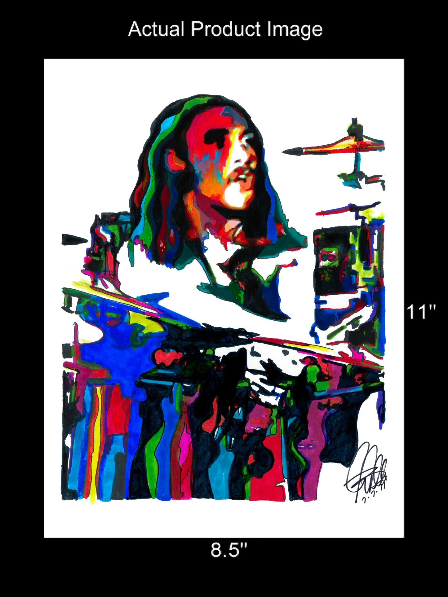 Bill Ward Black Sabbath Drums Heavy Metal Music Print Poster Wall Art 8.5x11