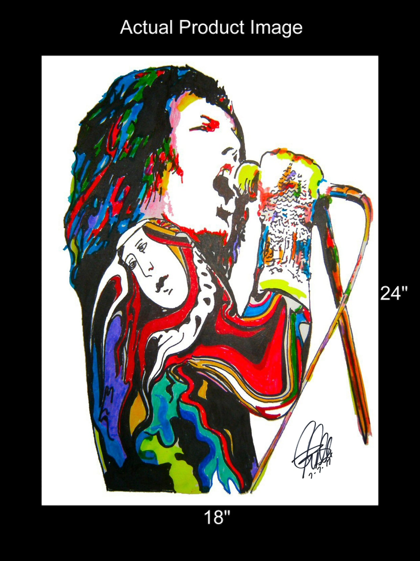 Freddie Mercury Queen Singer Rock Music Poster Print Wall Art 18x24