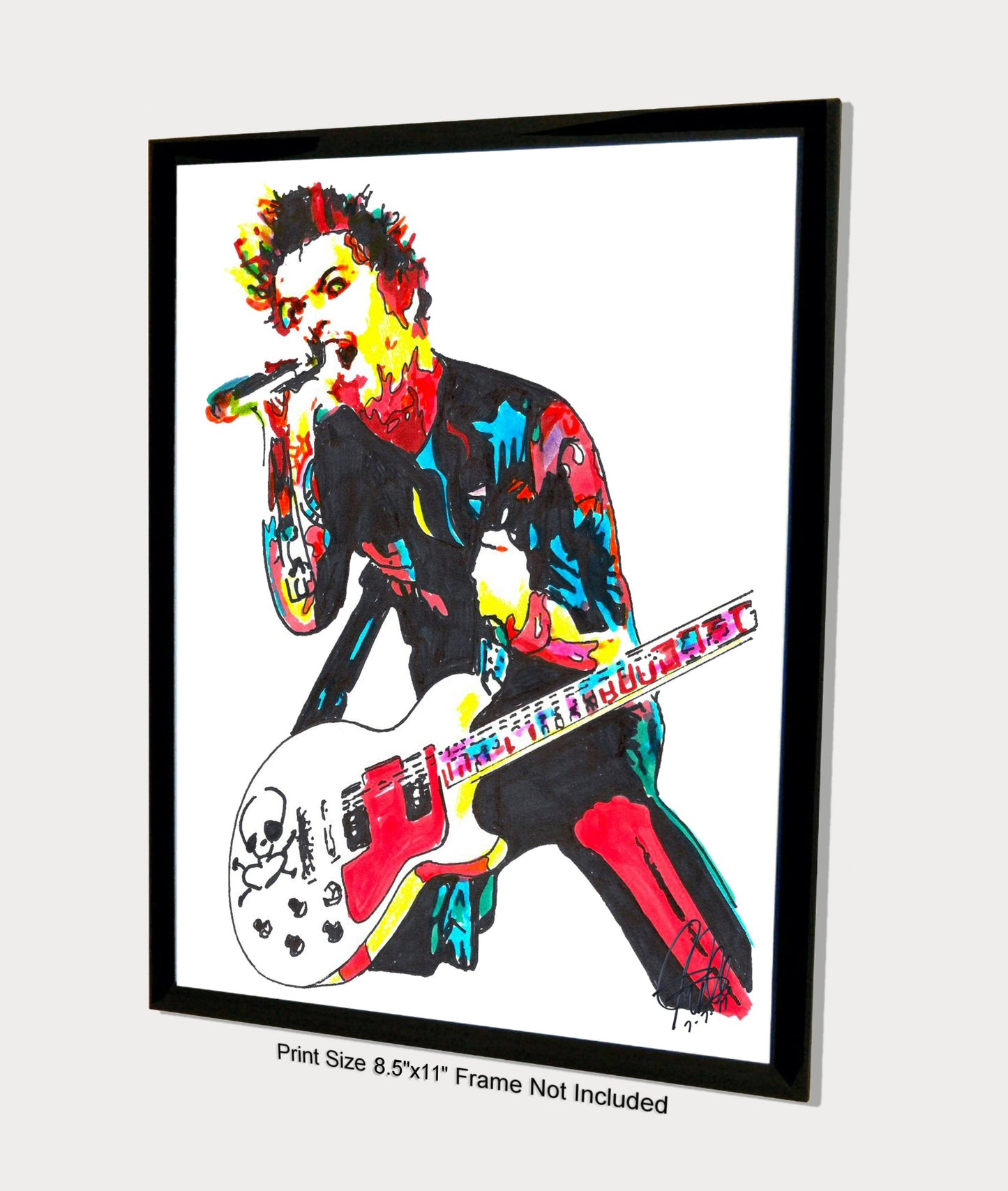 Billie Joe Armstrong Green Day Rock Music Poster Print Wall Art 8.5x11
