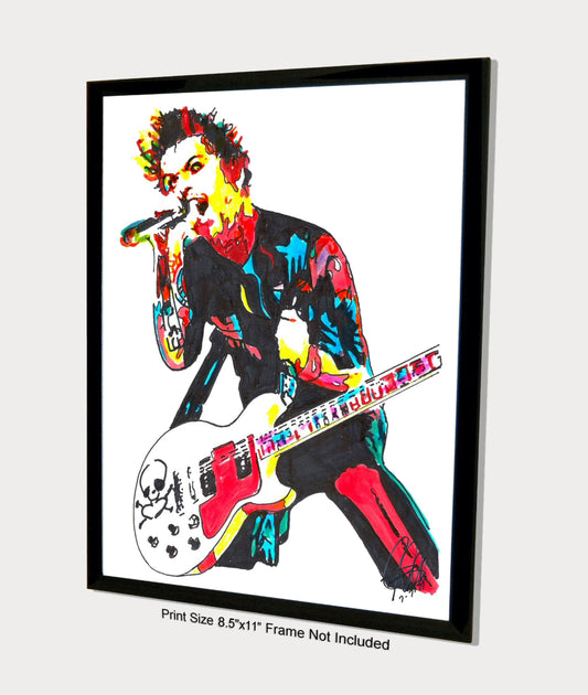 Billie Joe Armstrong Green Day Rock Music Poster Print Wall Art 8.5x11
