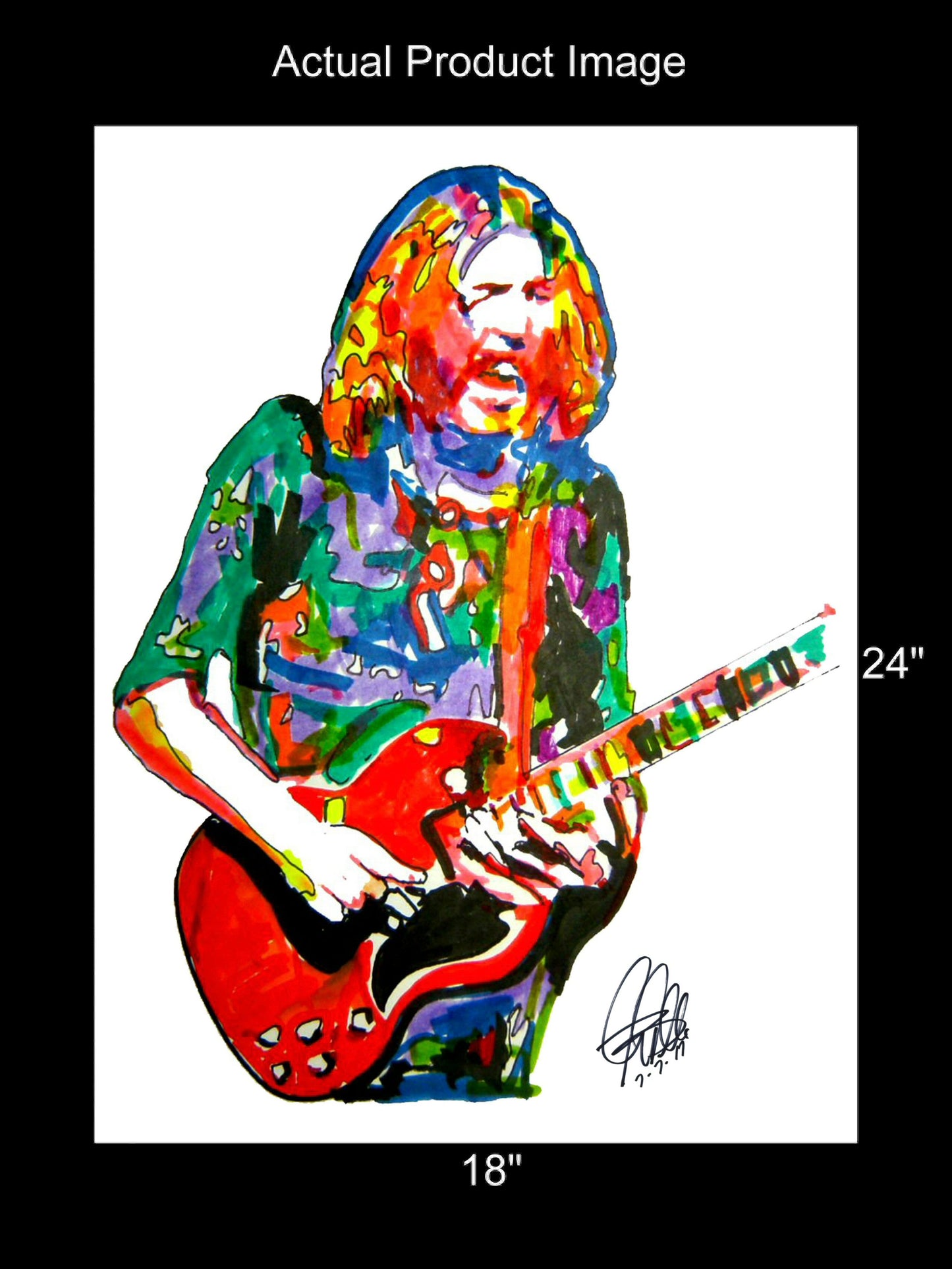 Duane Allman Slide Guitar Rock Music Poster Print Wall Art 18x24