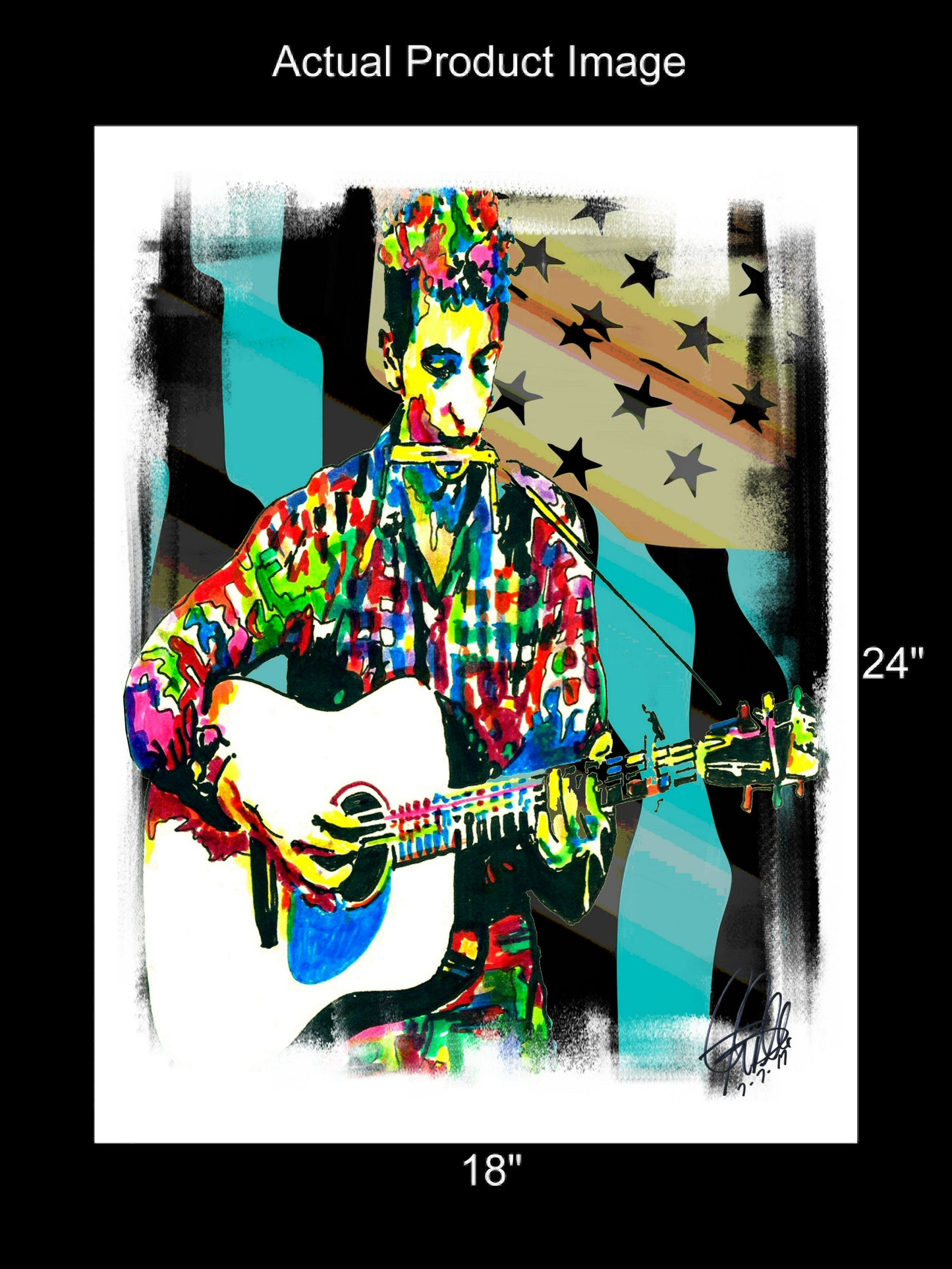Bob Dylan Folk Rock Music Poster Print Wall Art 18x24