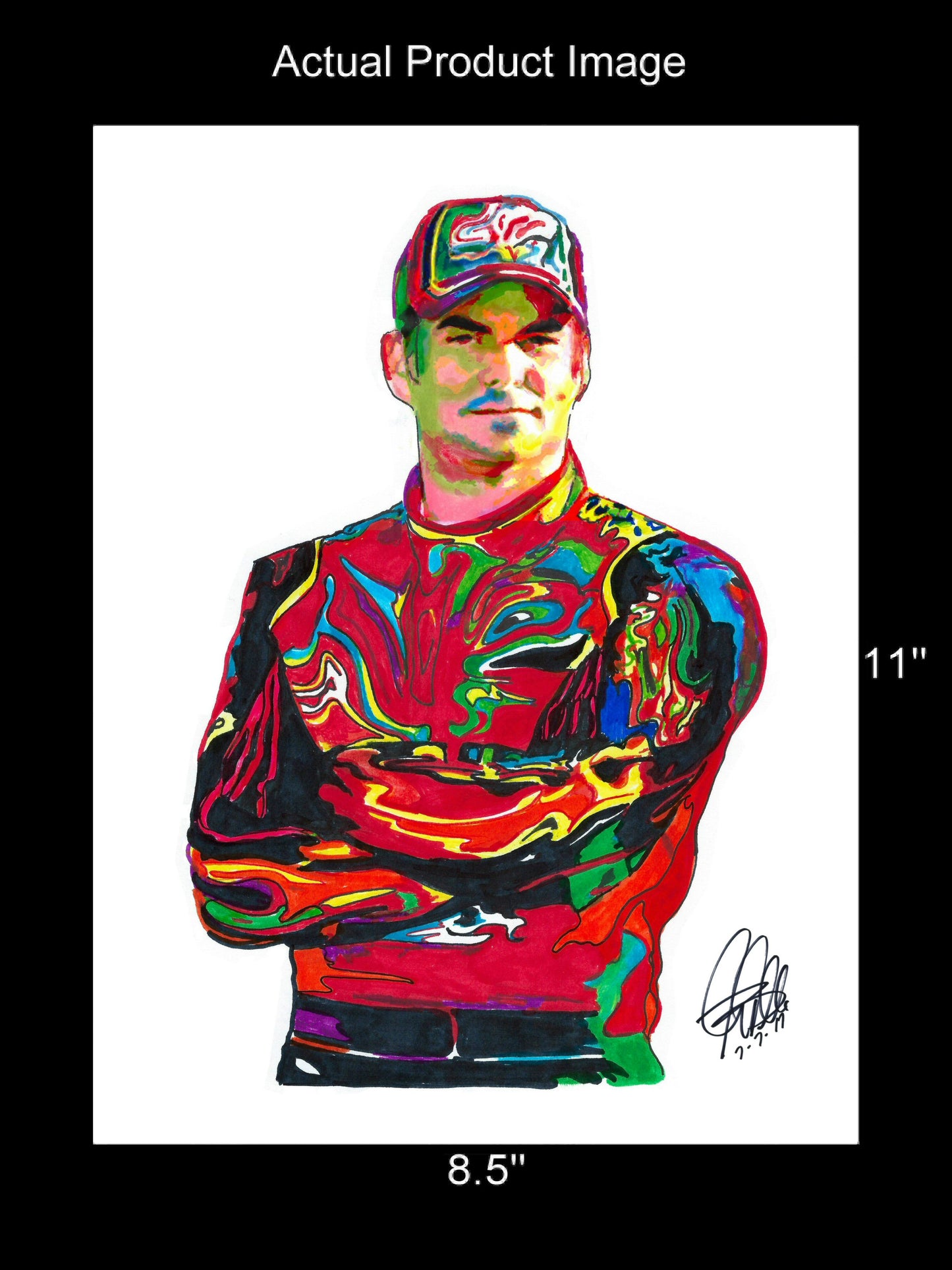 Jeff Gordon Nascar Stock Car Racing Driver Poster Print Wall Art 8.5x11