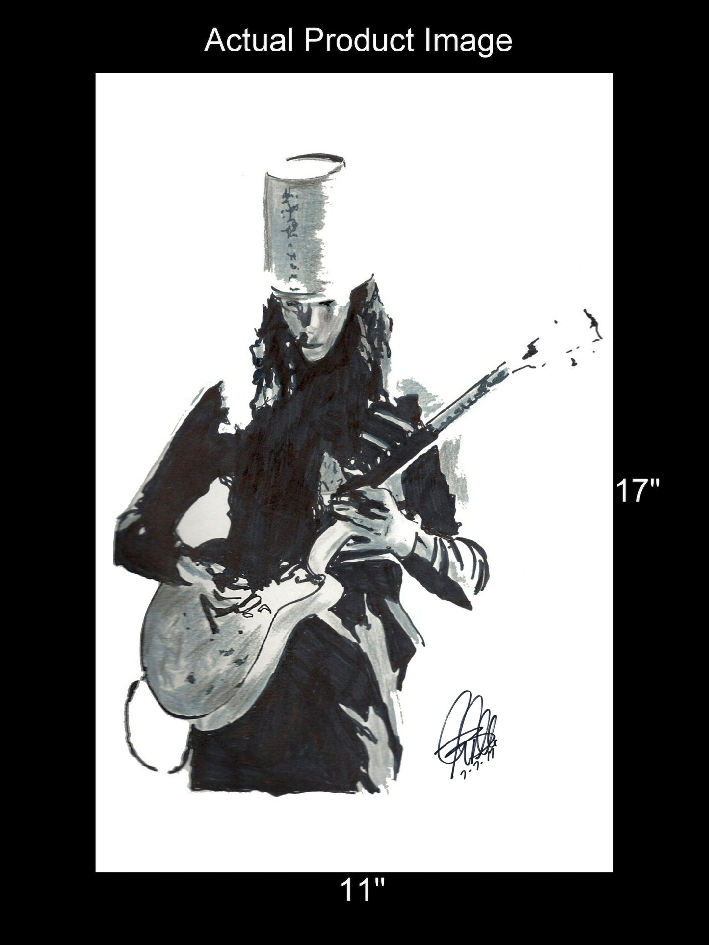 Buckethead Guitar Metal Hard Rock Music Poster Print Wall Art 11x17