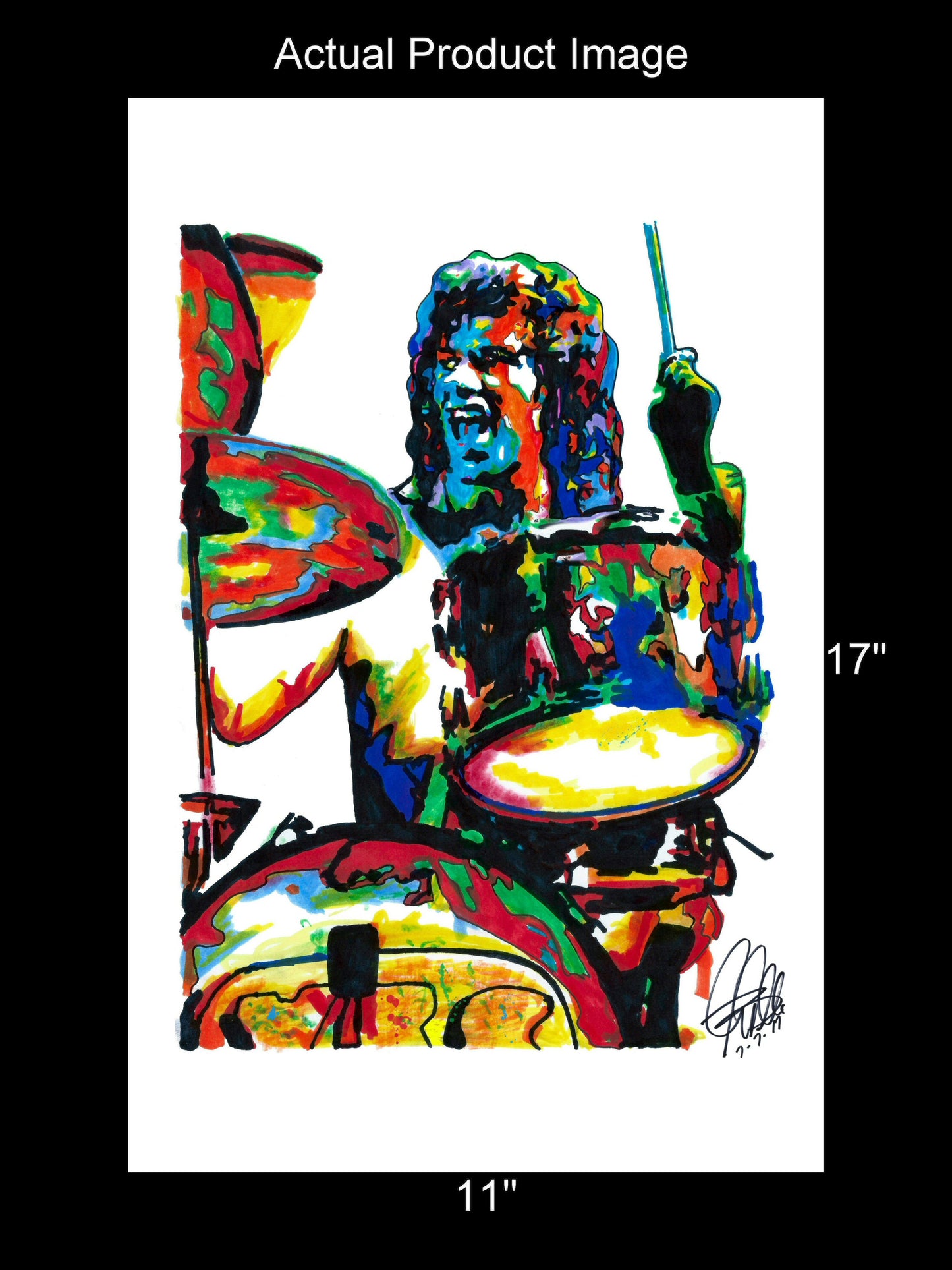 Bill Bruford Yes Drummer Rock Music Poster Print Wall Art 11x17