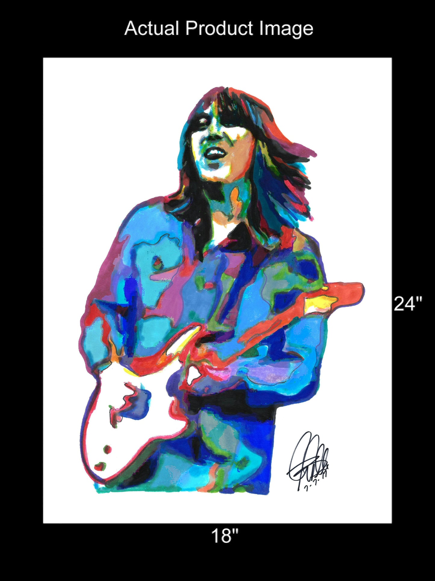 Terry Kath Chicago Guitar Blues Rock Music Poster Print Wall Art 18x24