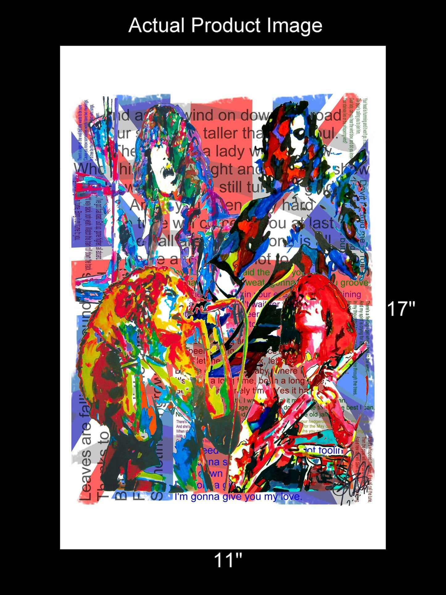 Led Zeppelin Bonham Jones Page Plant Hard Rock Music Poster Print Art 11x17