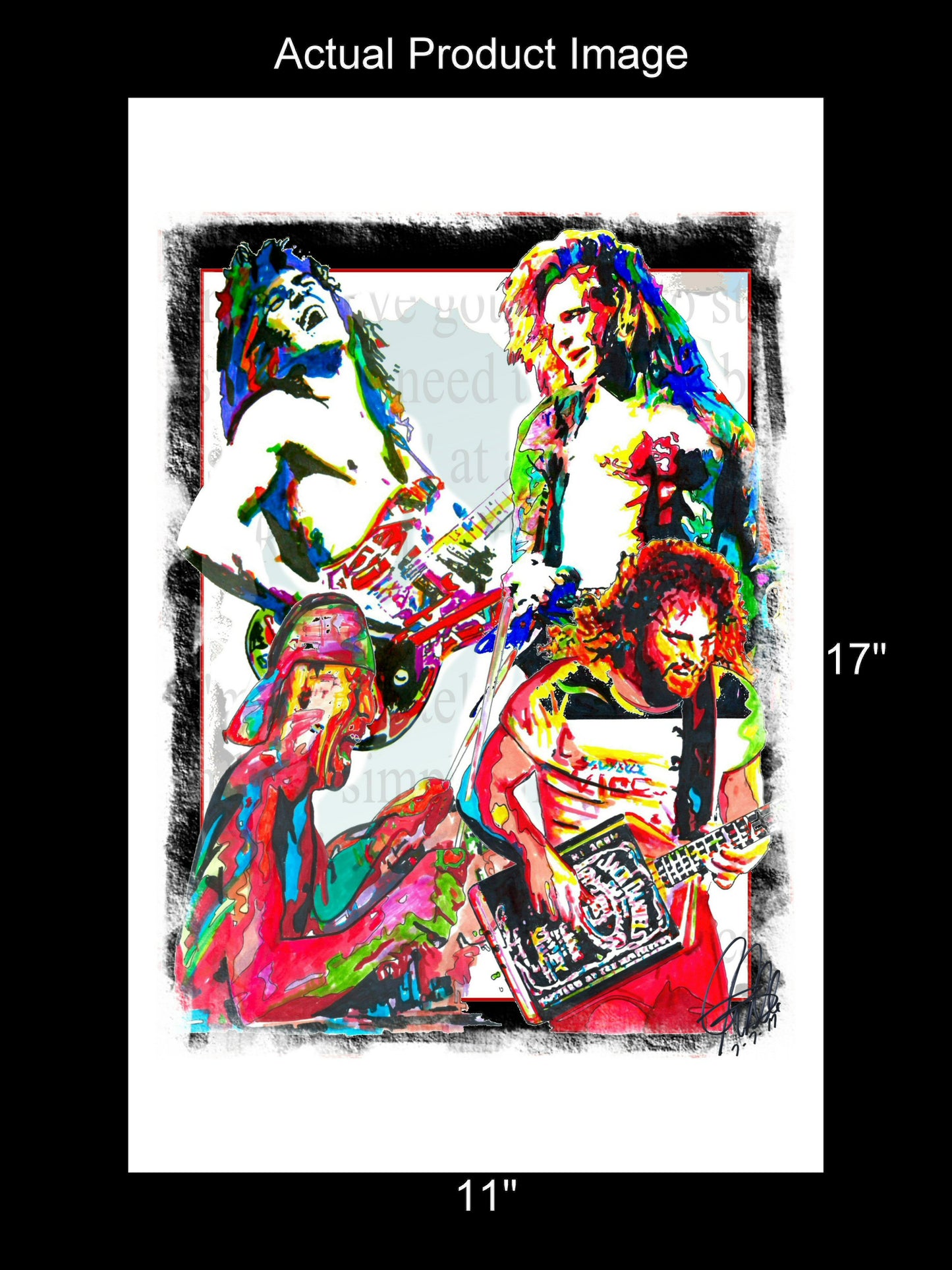 Van Halen Rock Music Poster Print Wall Art 11x17