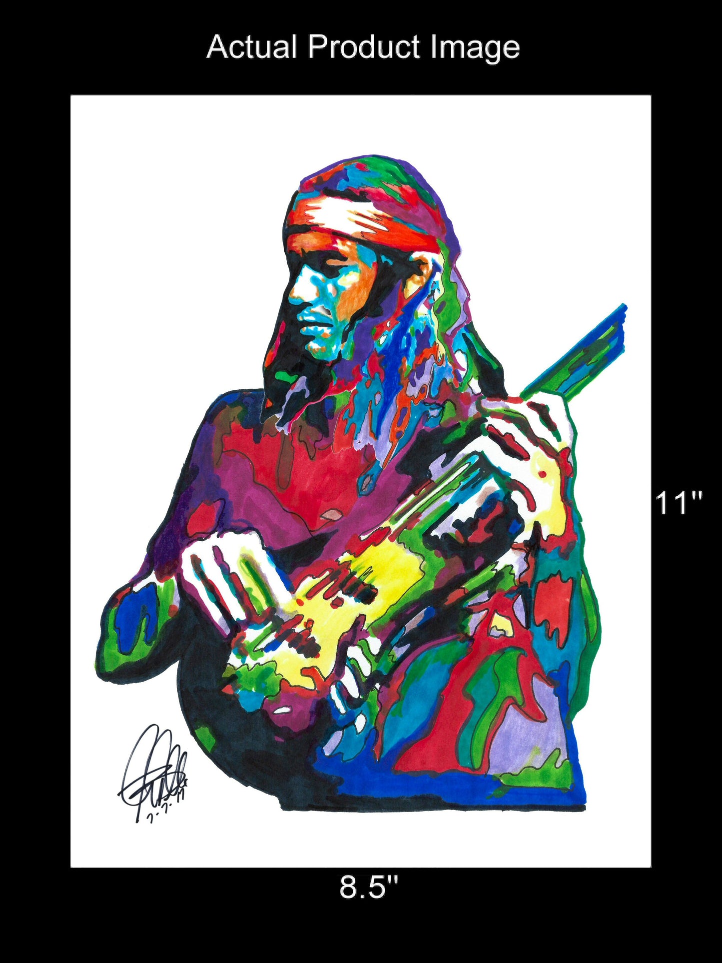 Jaco Pastorius Weather Report Bass Jazz Music Poster Print Wall Art 8.5x11