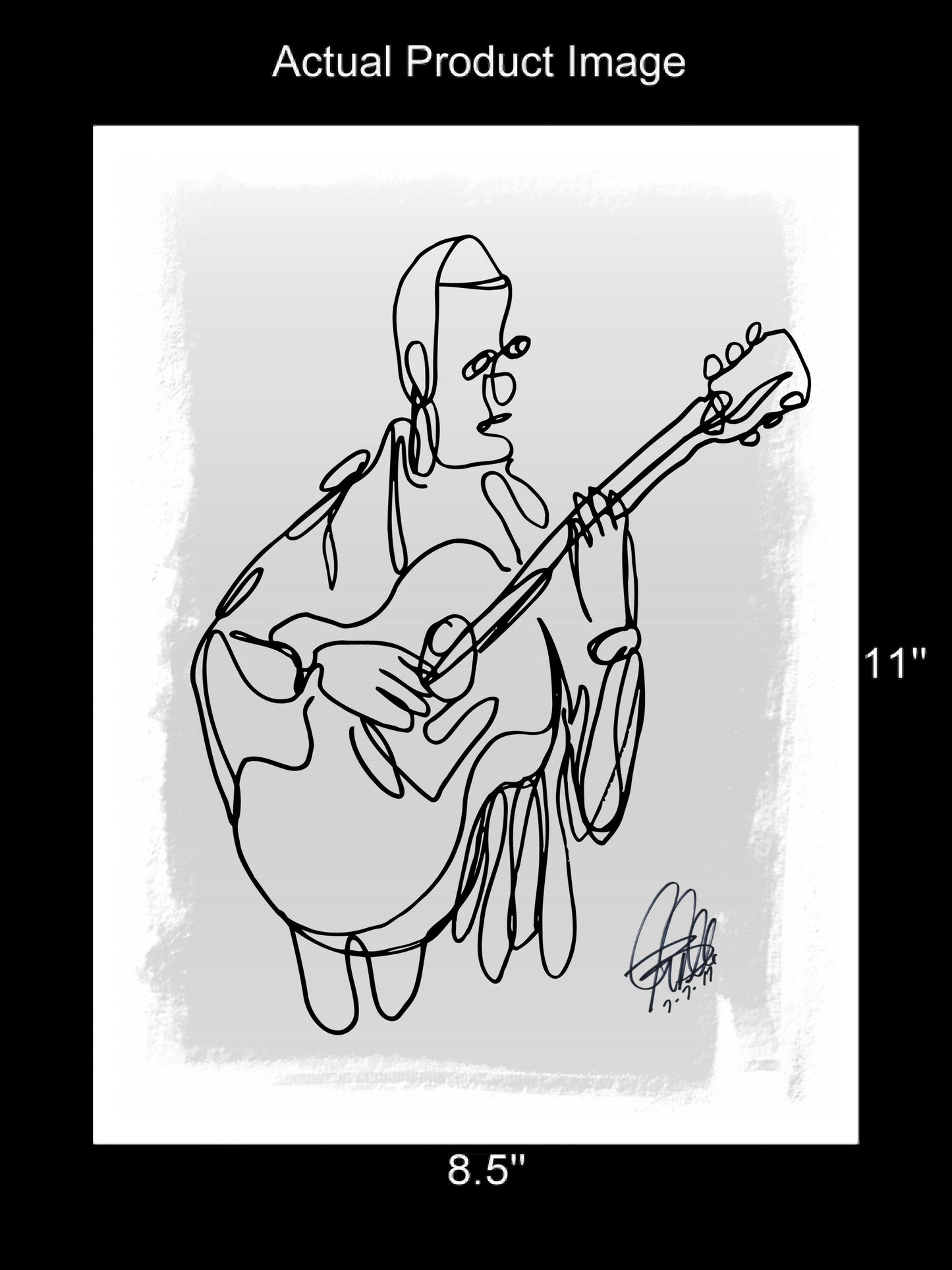 Classical Guitar Player Concert Music Poster Print Wall Art 8.5x11