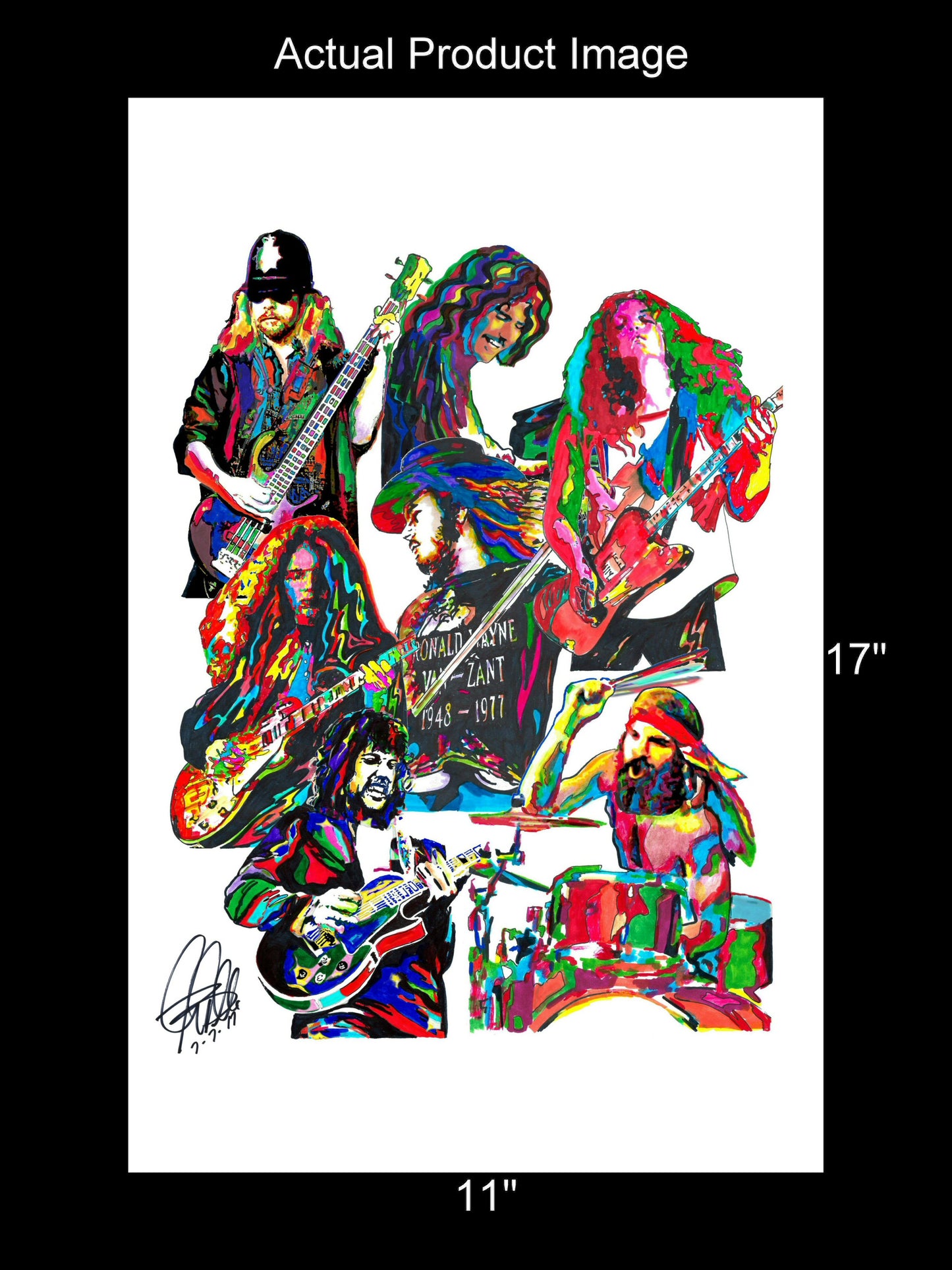 Lynyrd Skynyrd Ronnie Van Zant Rock Music Poster Print Wall Art 11x17
