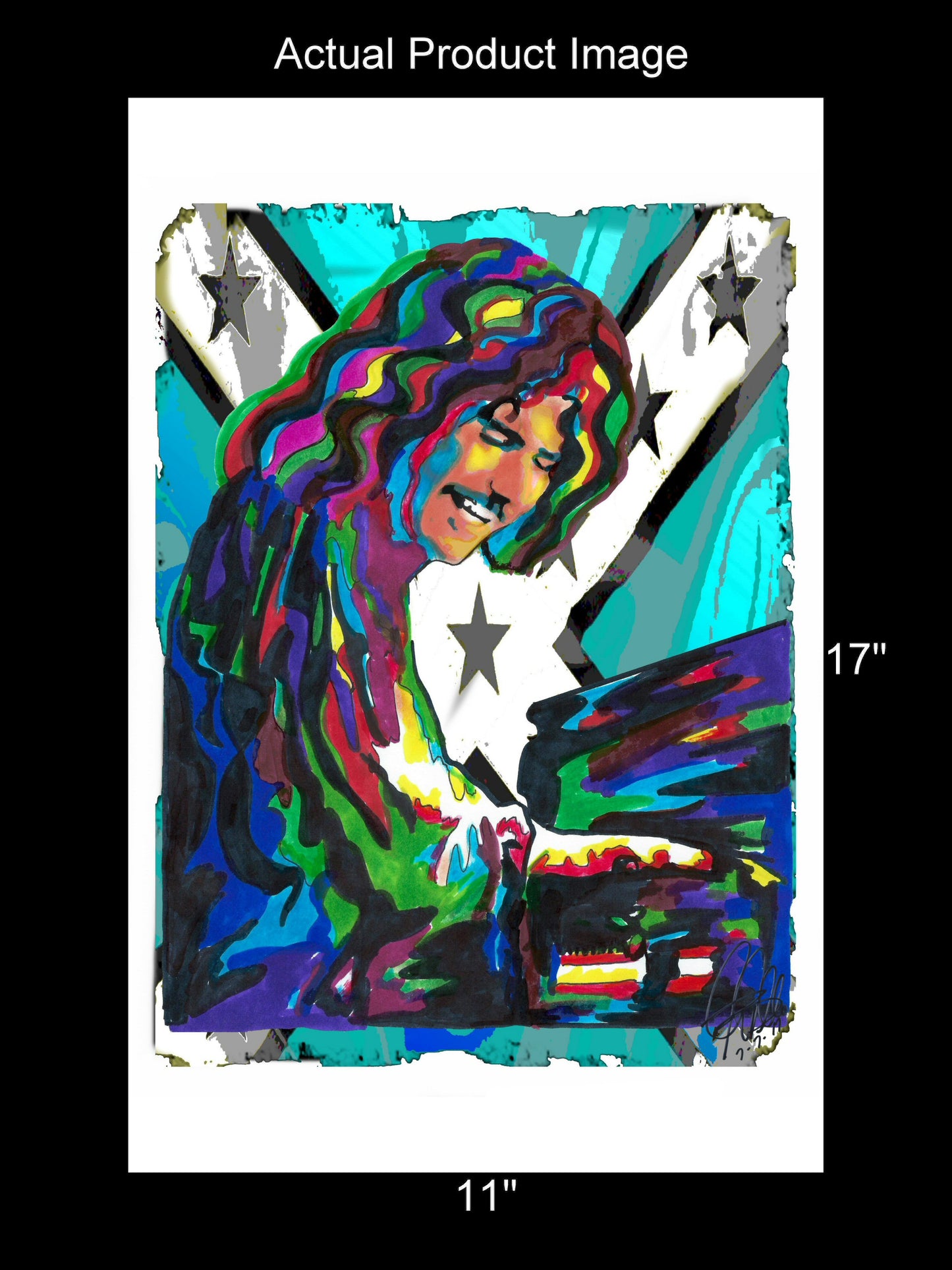 Billy Powell Lynyrd Skynyrd Piano Rock Music Poster Print Wall Art 11x17