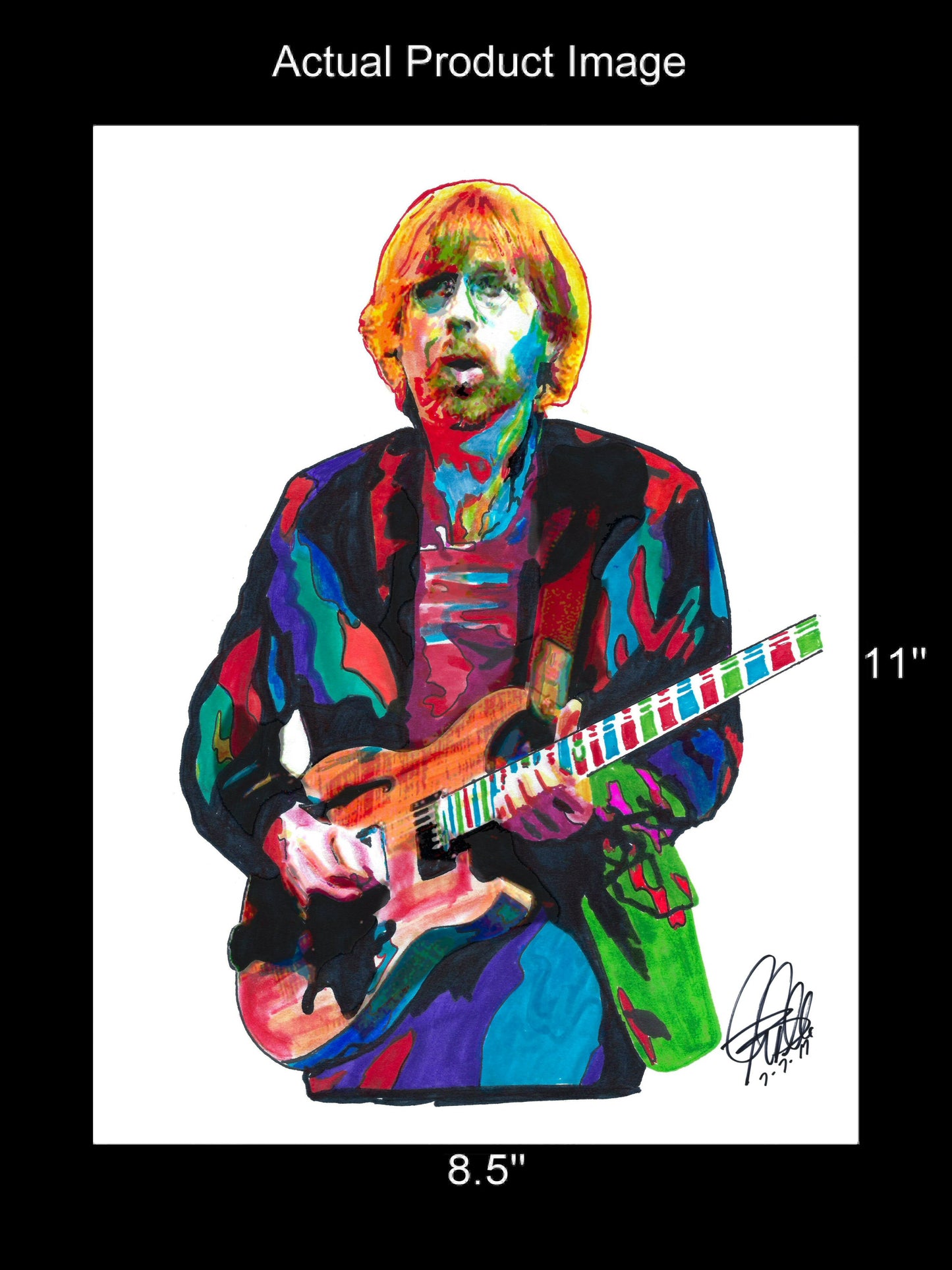 Trey Anastasio Phish Guitar Rock Blues Music Poster Print Wall Art 8.5x11