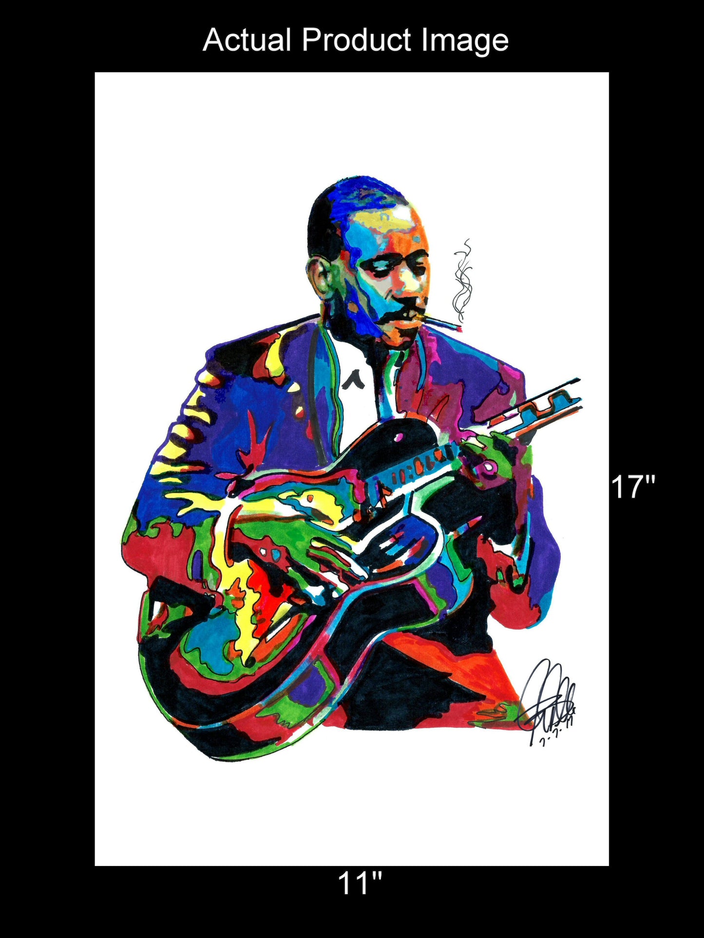 Wes Montgomery Guitar Music Poster Print Wall Art 11x17