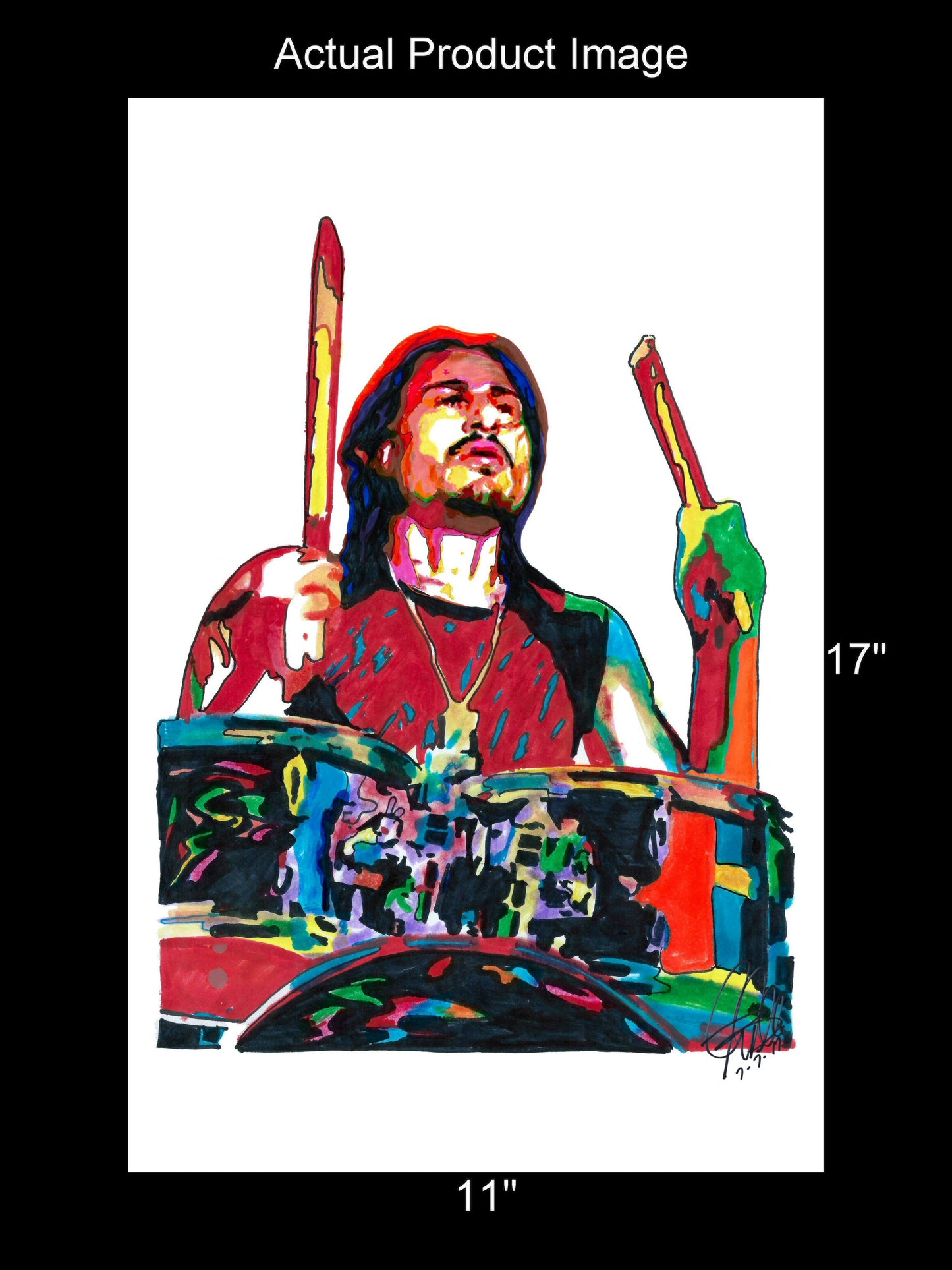 Brad Wilk Rage Against the Machine Drums Rock Music Poster Print Wall Art 11x17