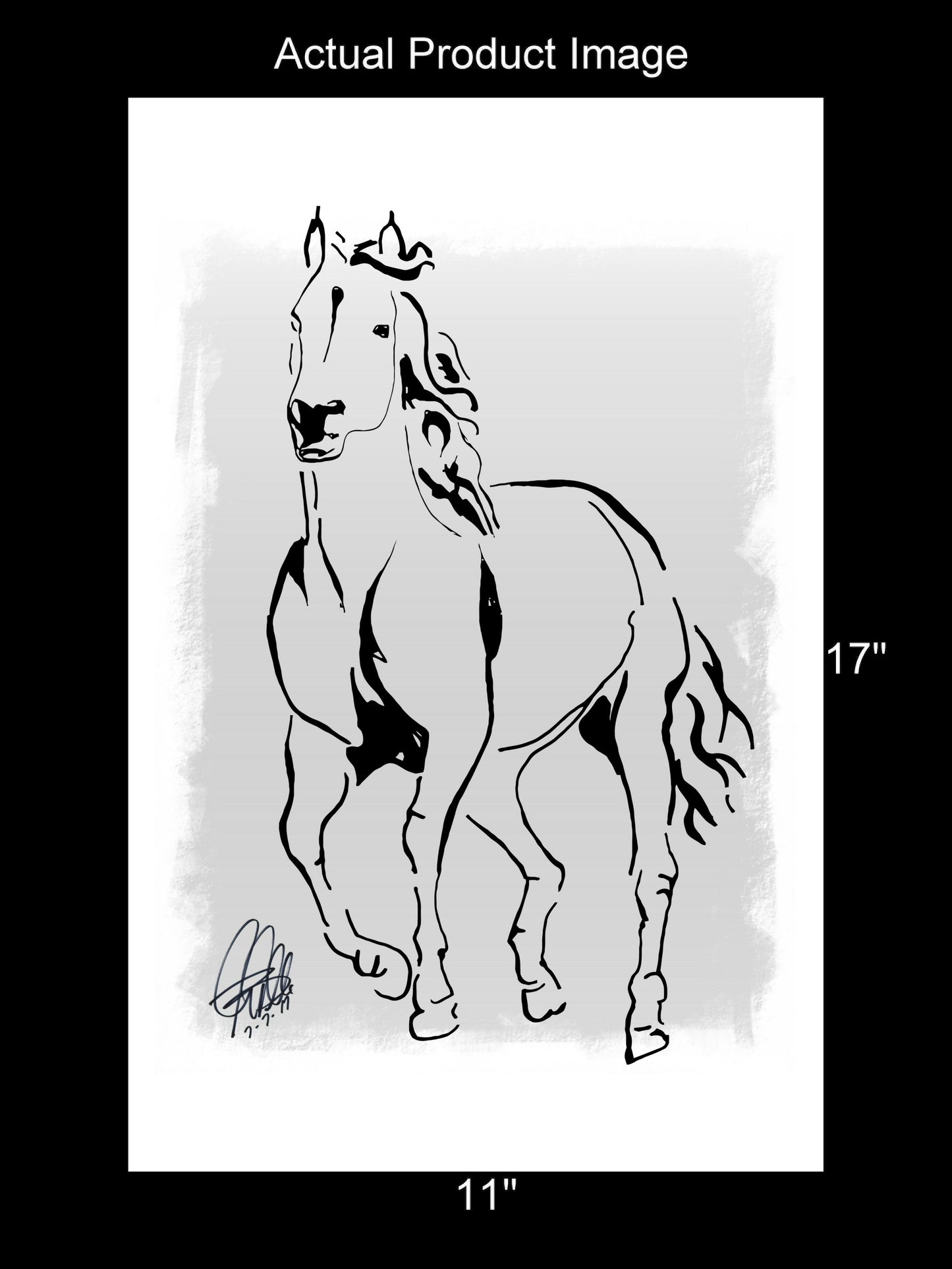 Race Horse Poster Print Wall Art 11x17
