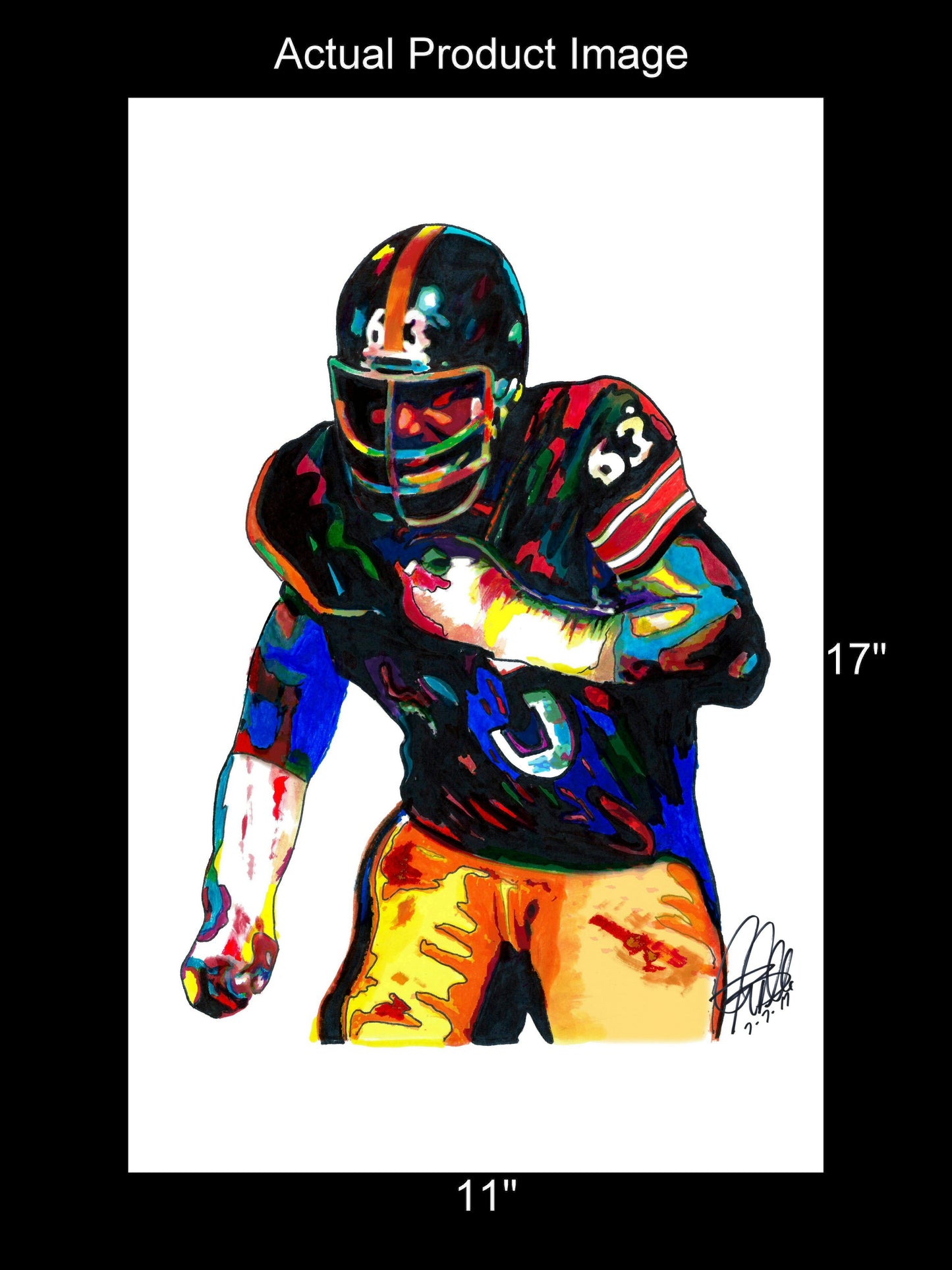 Ernie Holmes Pittsburgh Steelers Football Sports Poster Print Wall Art 11x17