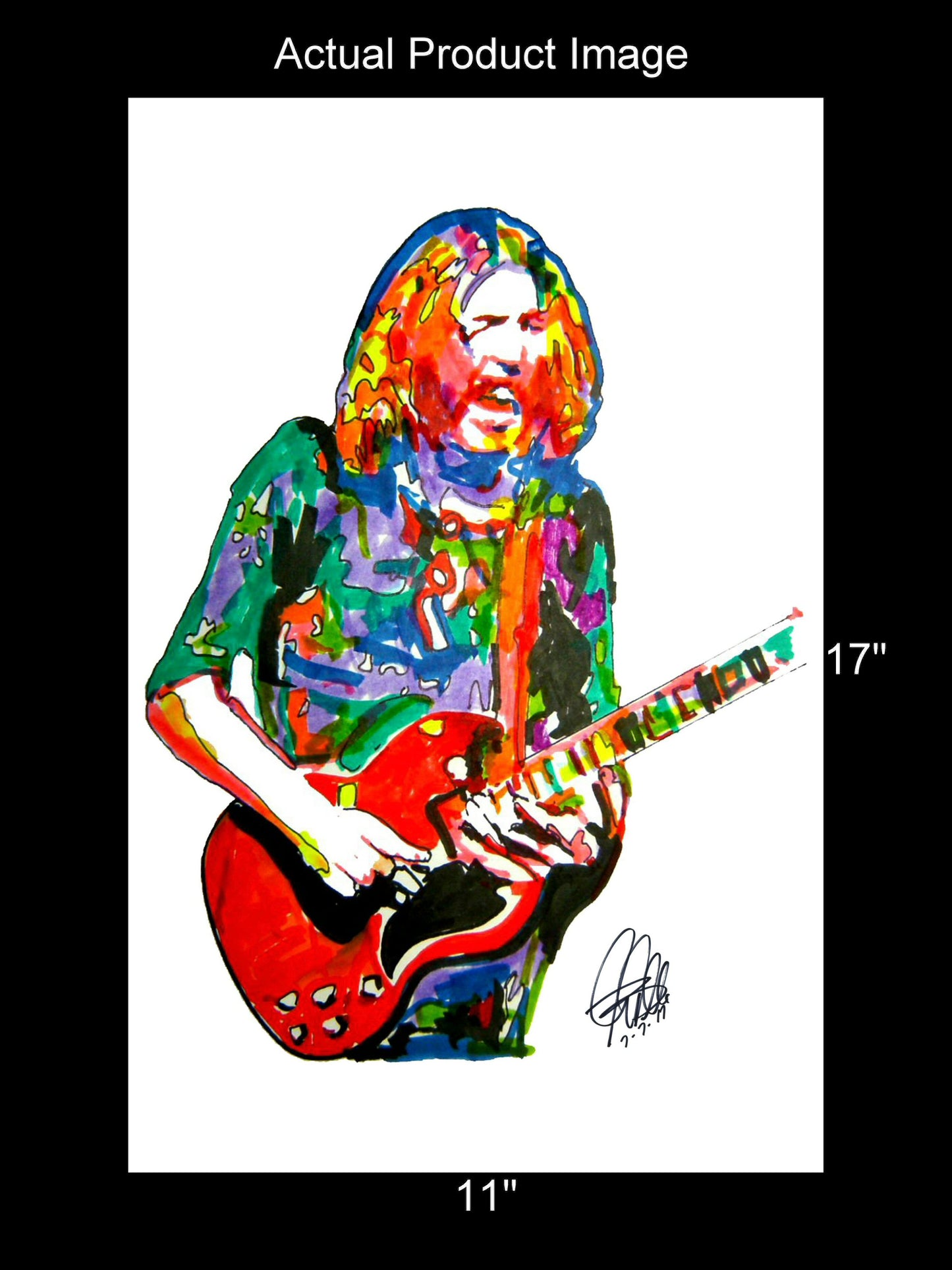 Duane Allman Slide Guitar Rock Music Poster Print Wall Art 11x17