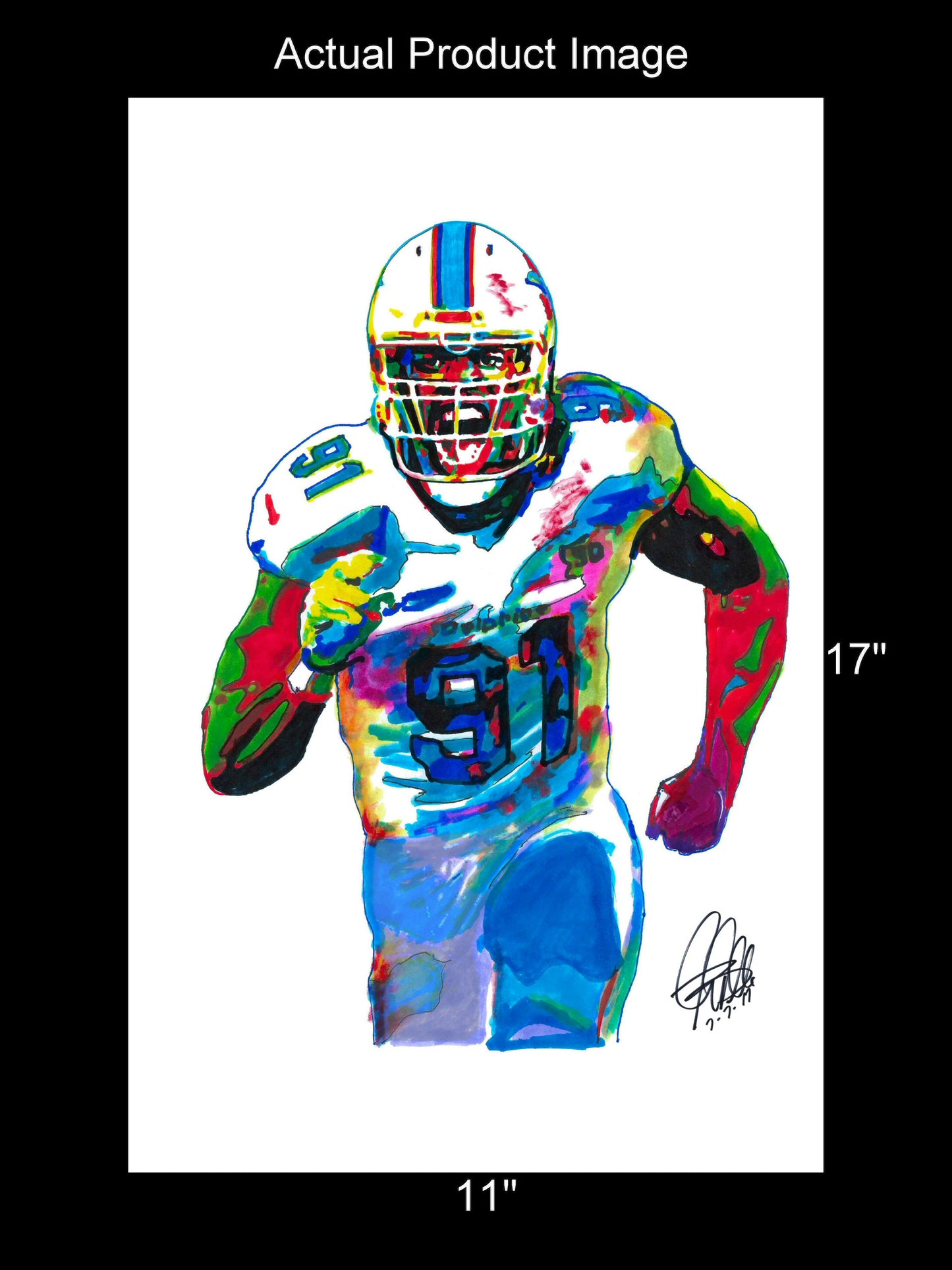 Cameron Wake Miami Dolphins Football Sports Poster Print Wall Art 11x17