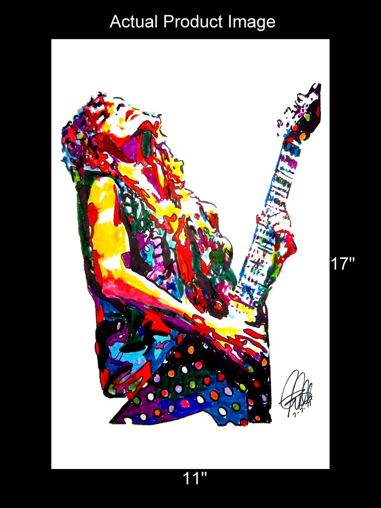 Randy Rhoads Guitar Hard Rock Music Poster Print Wall Art 11x17