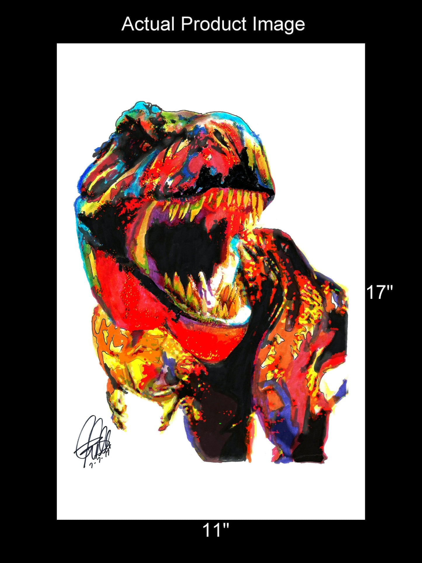 Tyrannosaurus Rex T Rex Dinosaur Poster Print Wall Art 11x17