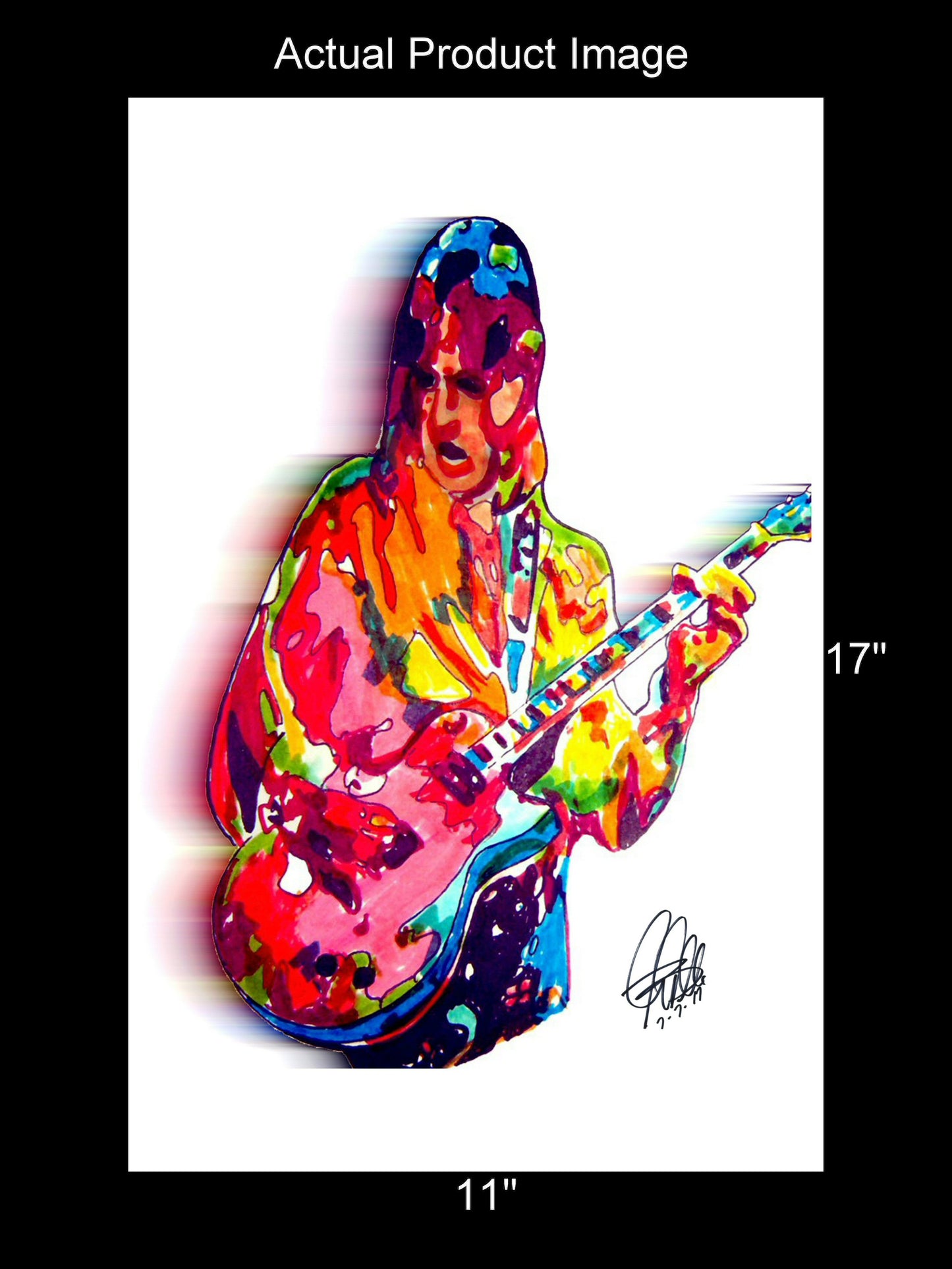 Mick Ronson David Bowie Guitar Glam Rock Music Print Poster Wall Art 11x17