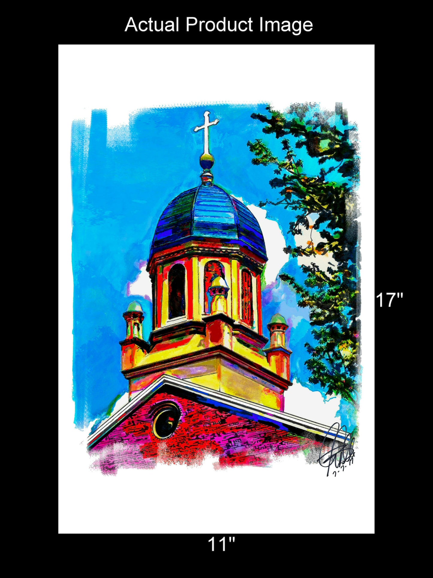 Ohio University Dome Print Poster Wall Art 11x17