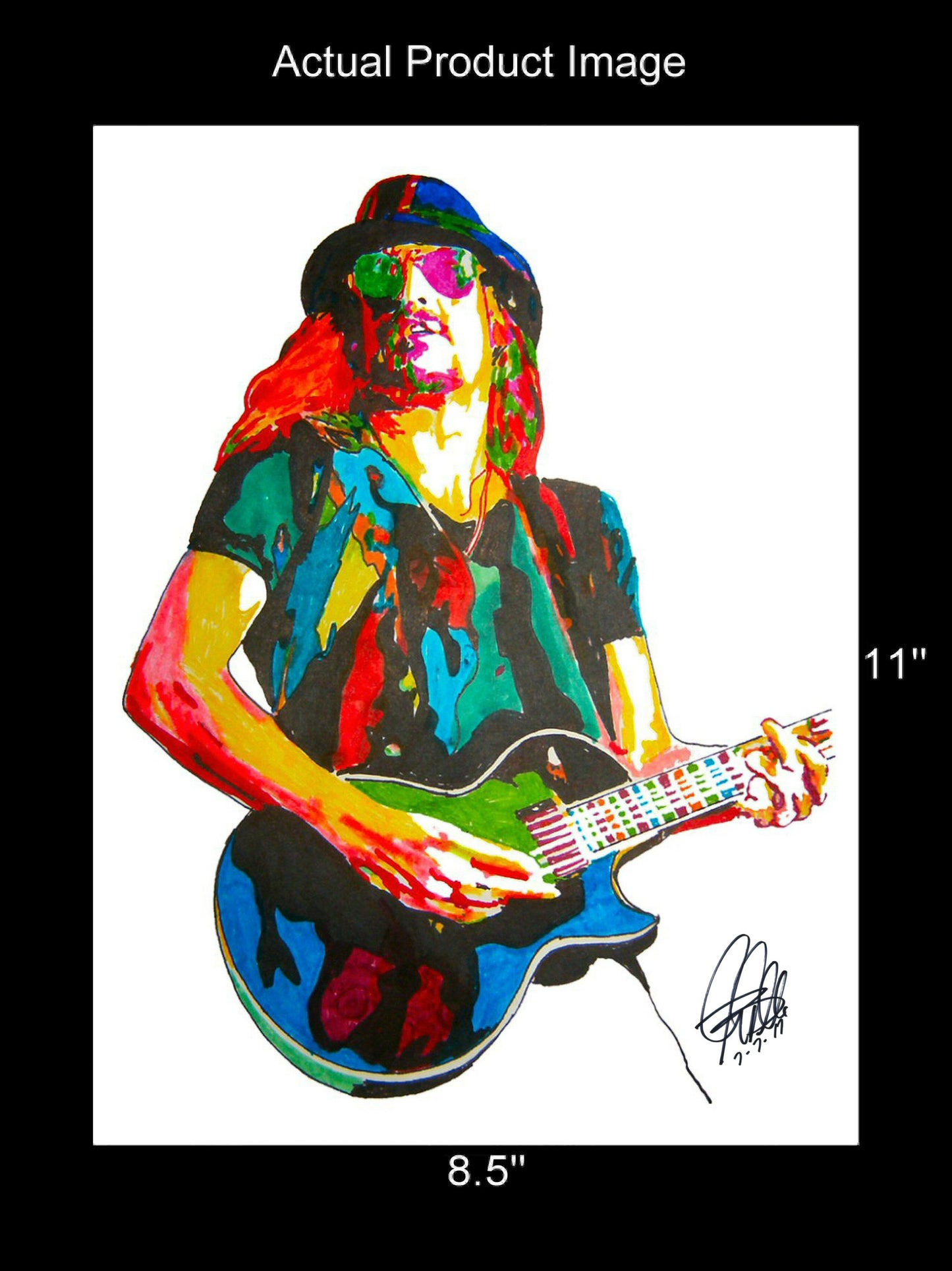 Kid Rock Singer Guitar Rock Music Poster Print Tribute Wall Art 8.5x11