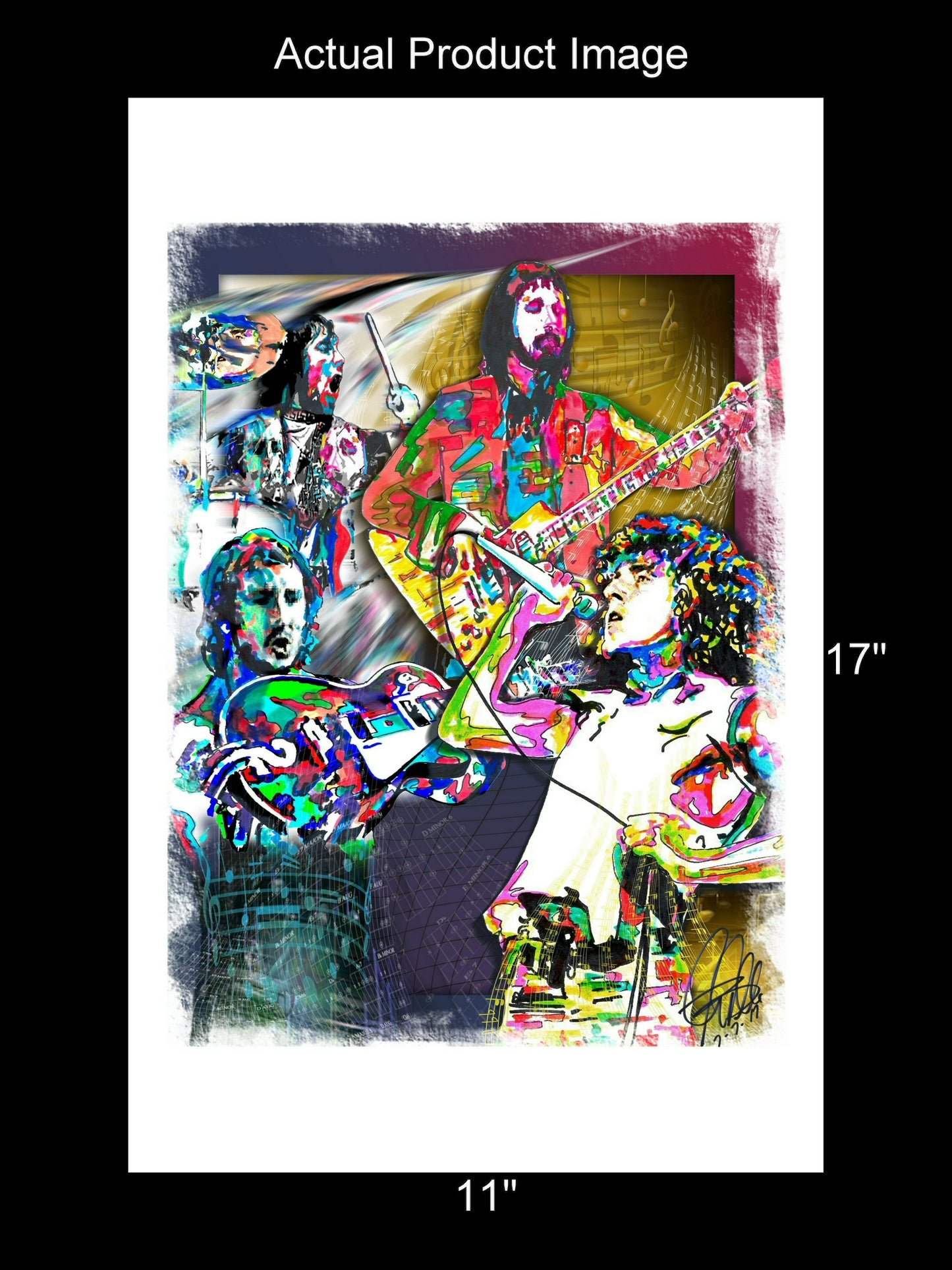 The Who Daltrey Townshend Entwistle Moon Rock Music Poster Print Wall Art 11x17