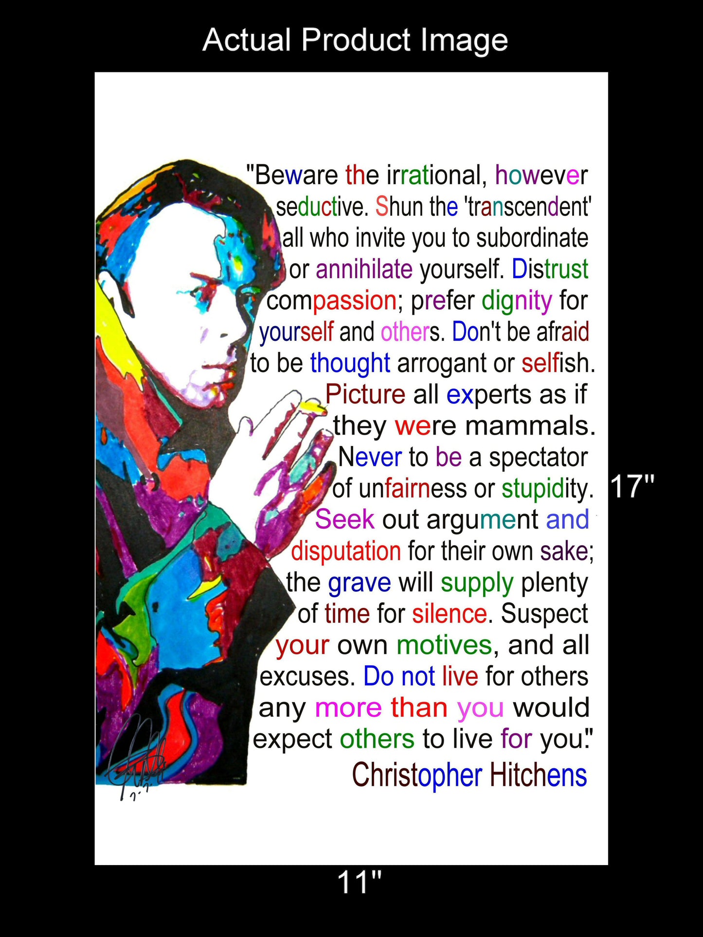 Christopher Hitchens Author Journalist Vanity Fair Poster Print 11x17