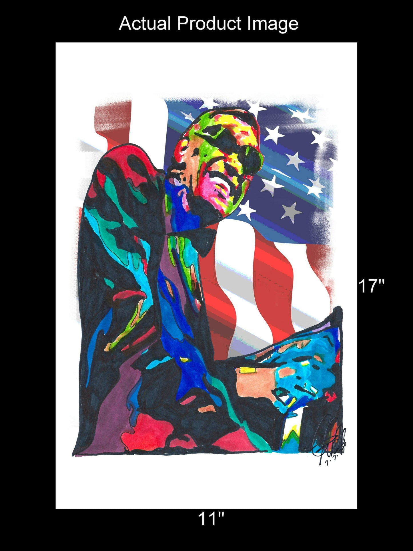 Ray Charles Singer Piano Blues Soul Music Poster Print Wall Art 11x17