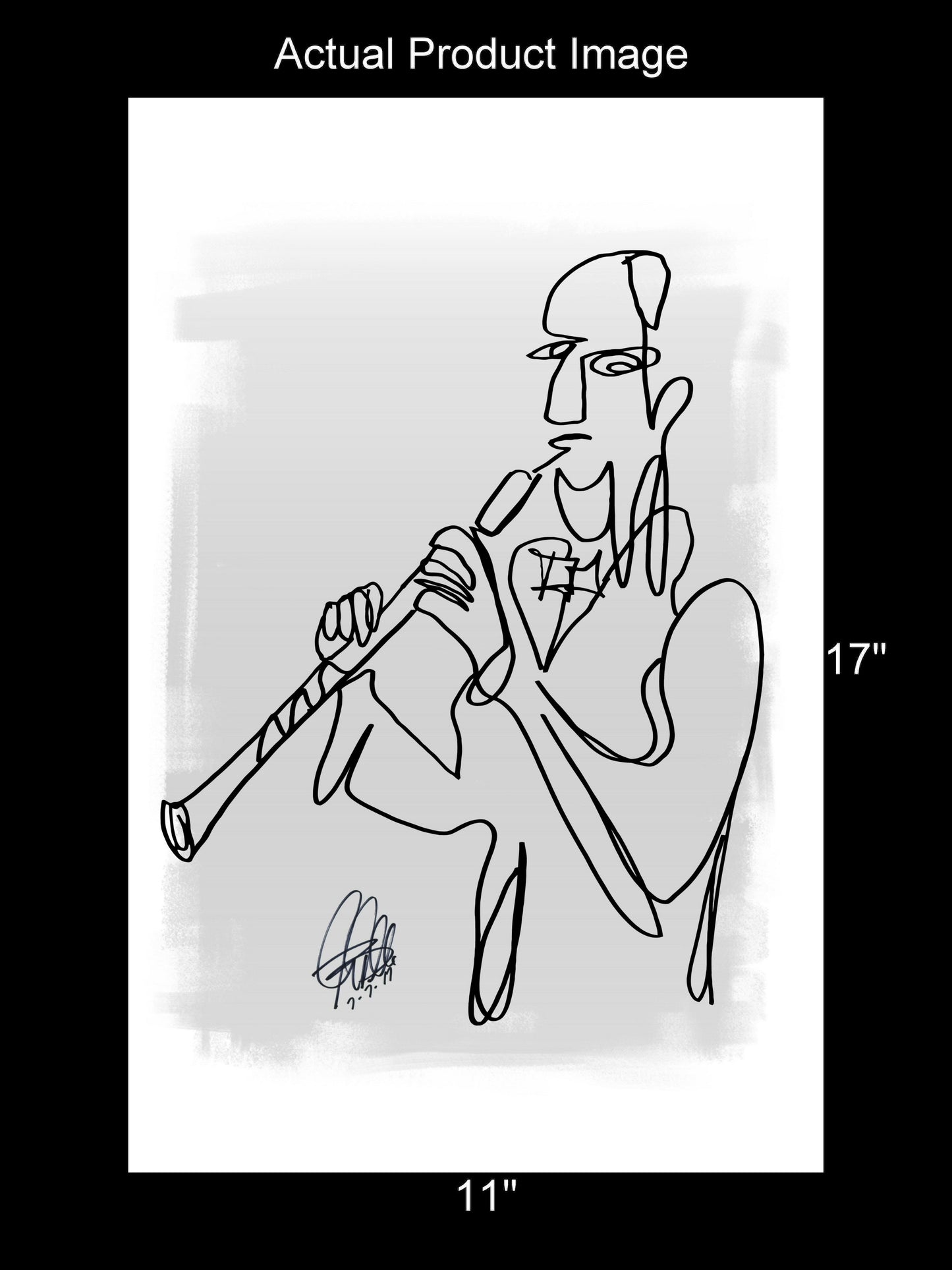 Clarinet Player Concert Music Poster Print Wall Art 11x17