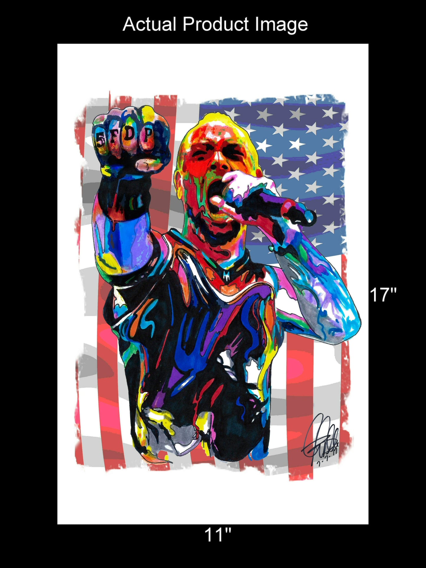 Ivan Moody Five Finger Death Punch Metal Music Poster Print Wall Art 11x17