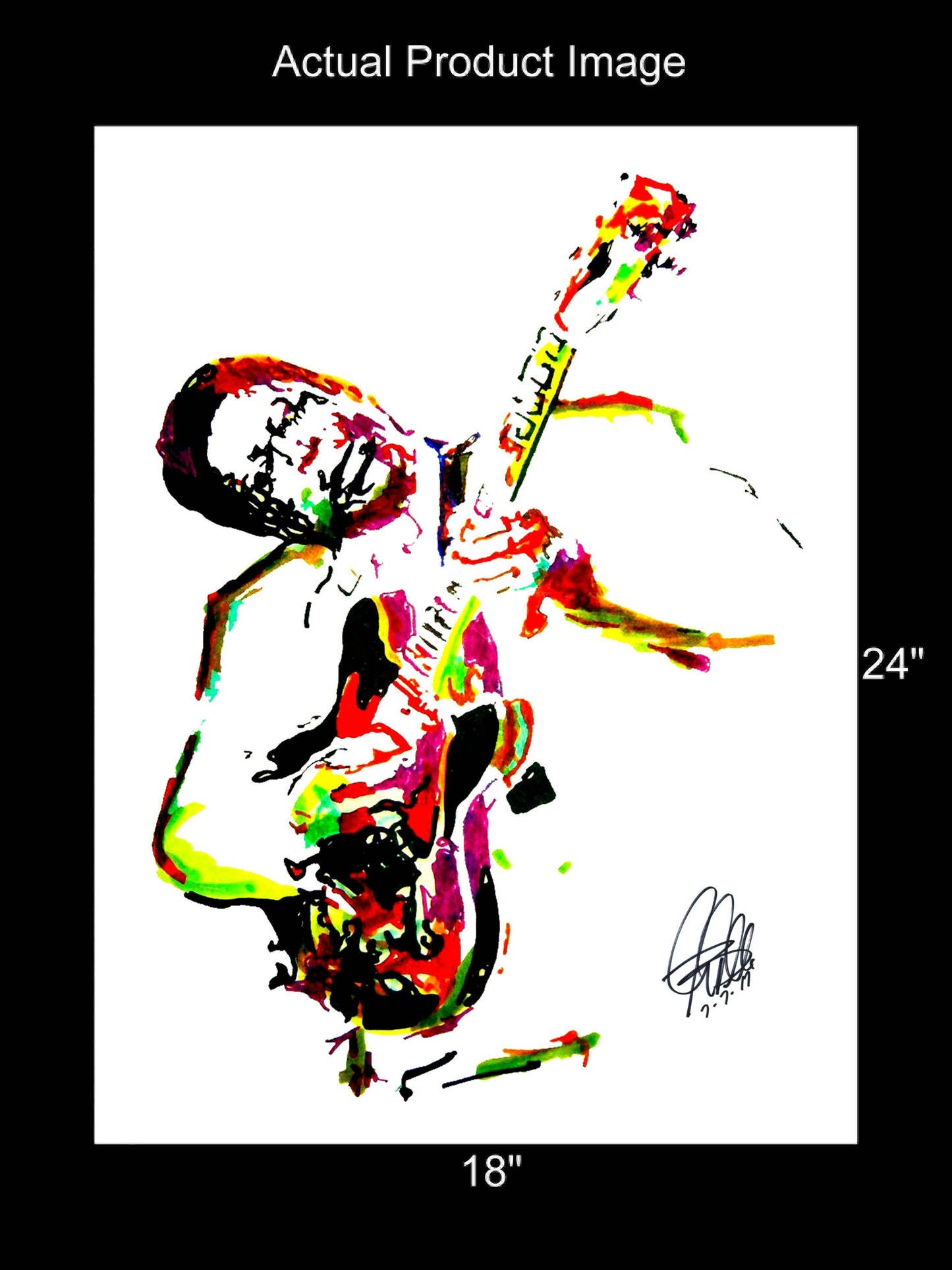 BB King Singer Guitar Blues Music Print Poster Wall Art 18x24