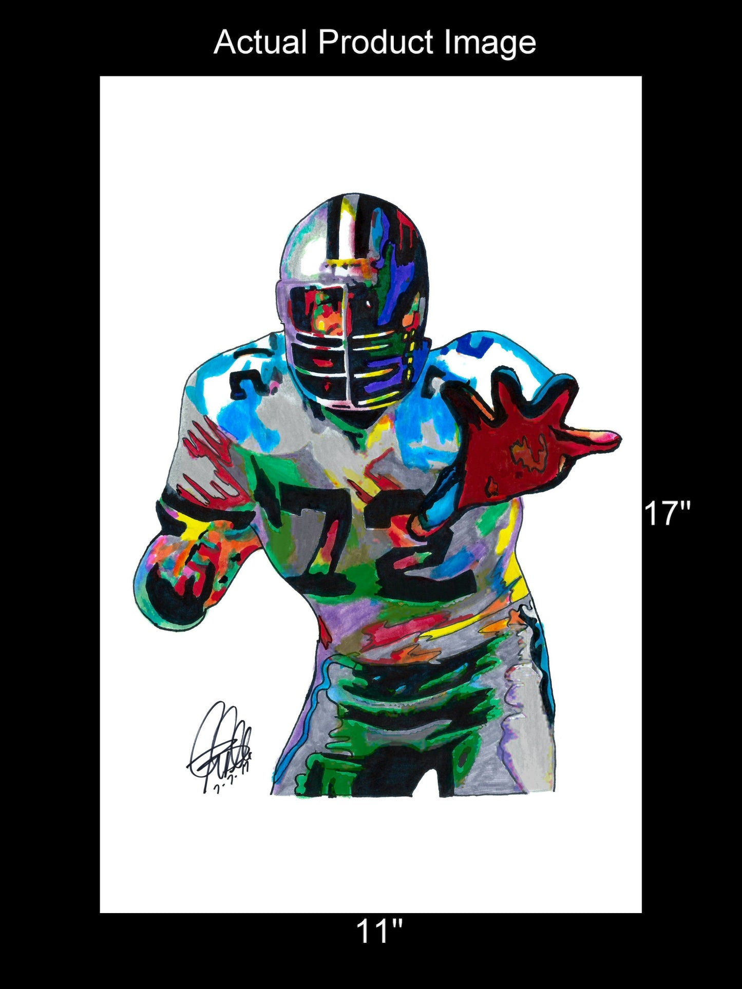 Ed Too Tall Jones Dallas Cowboys Sports Poster Print Wall Art 11x17