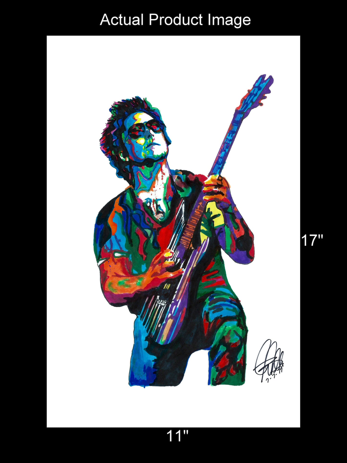 Synyster Gates Avenged Sevenfold Guitar Metal Music Print Poster Wall Art 11x17