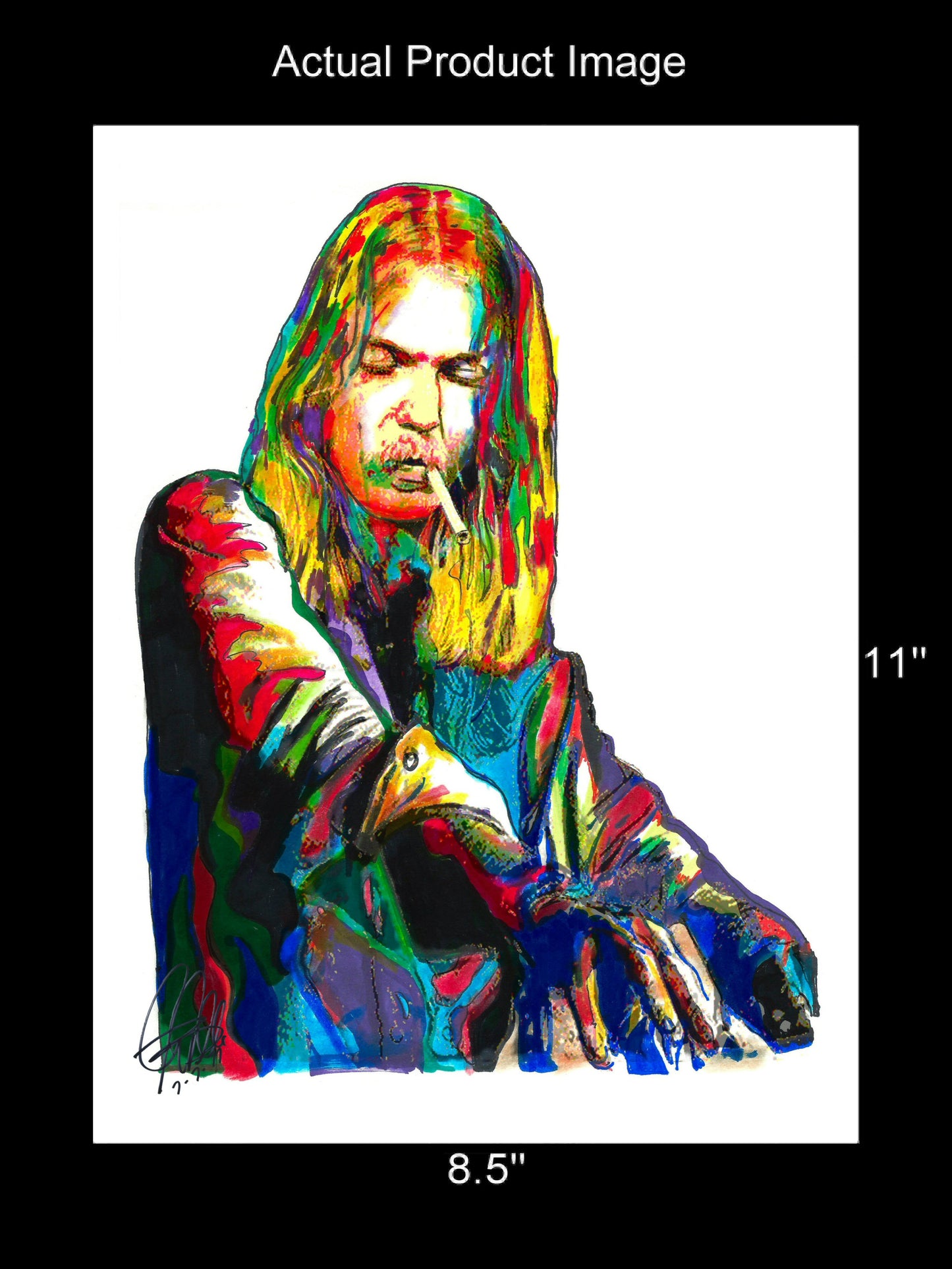 Gregg Allman The Allman Brothers Singer Rock Music Print Poster Wall Art 8.5x11