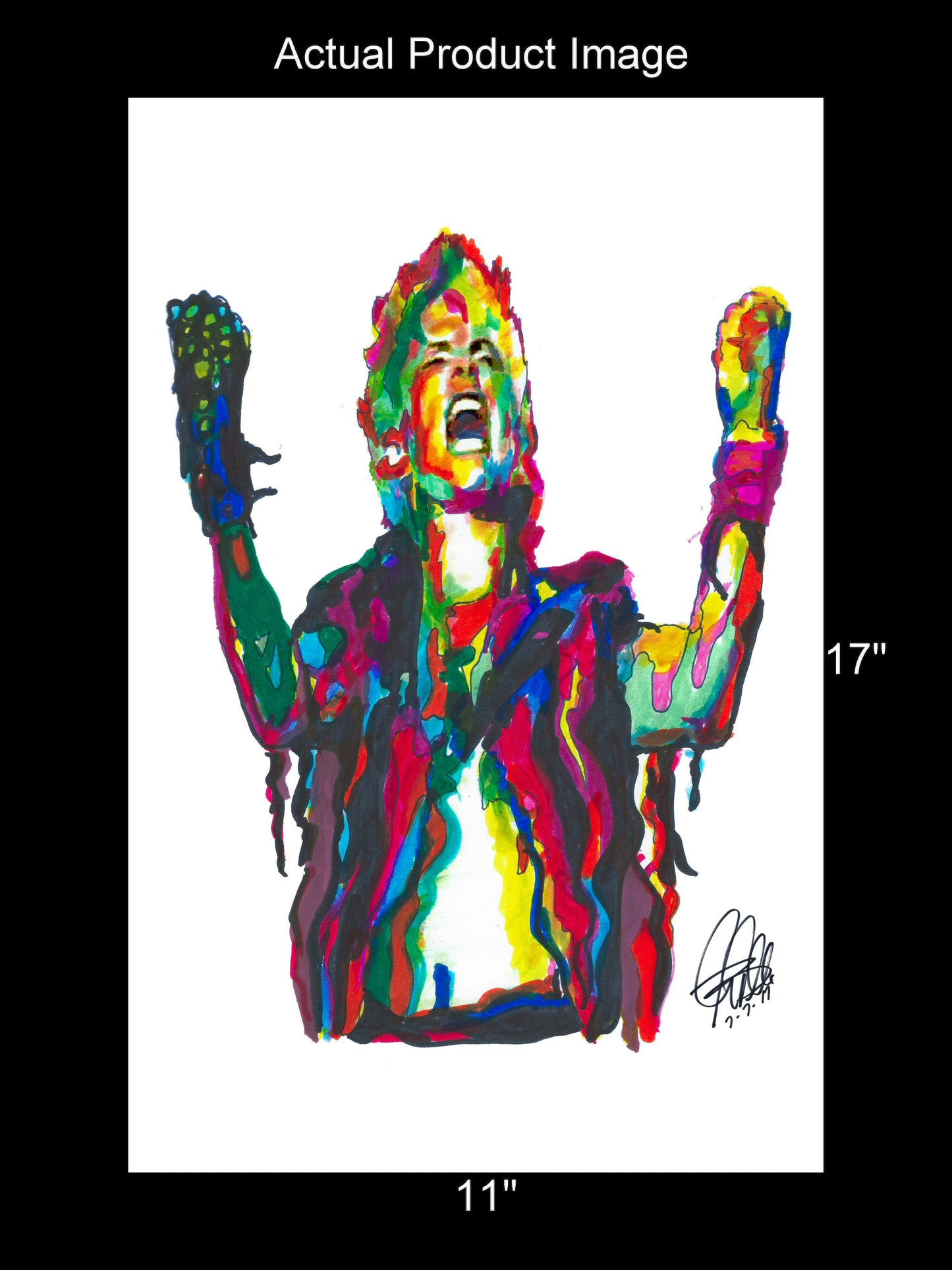 Billy Idol Singer Punk Rock Music Wall Art Poster Print 11x17