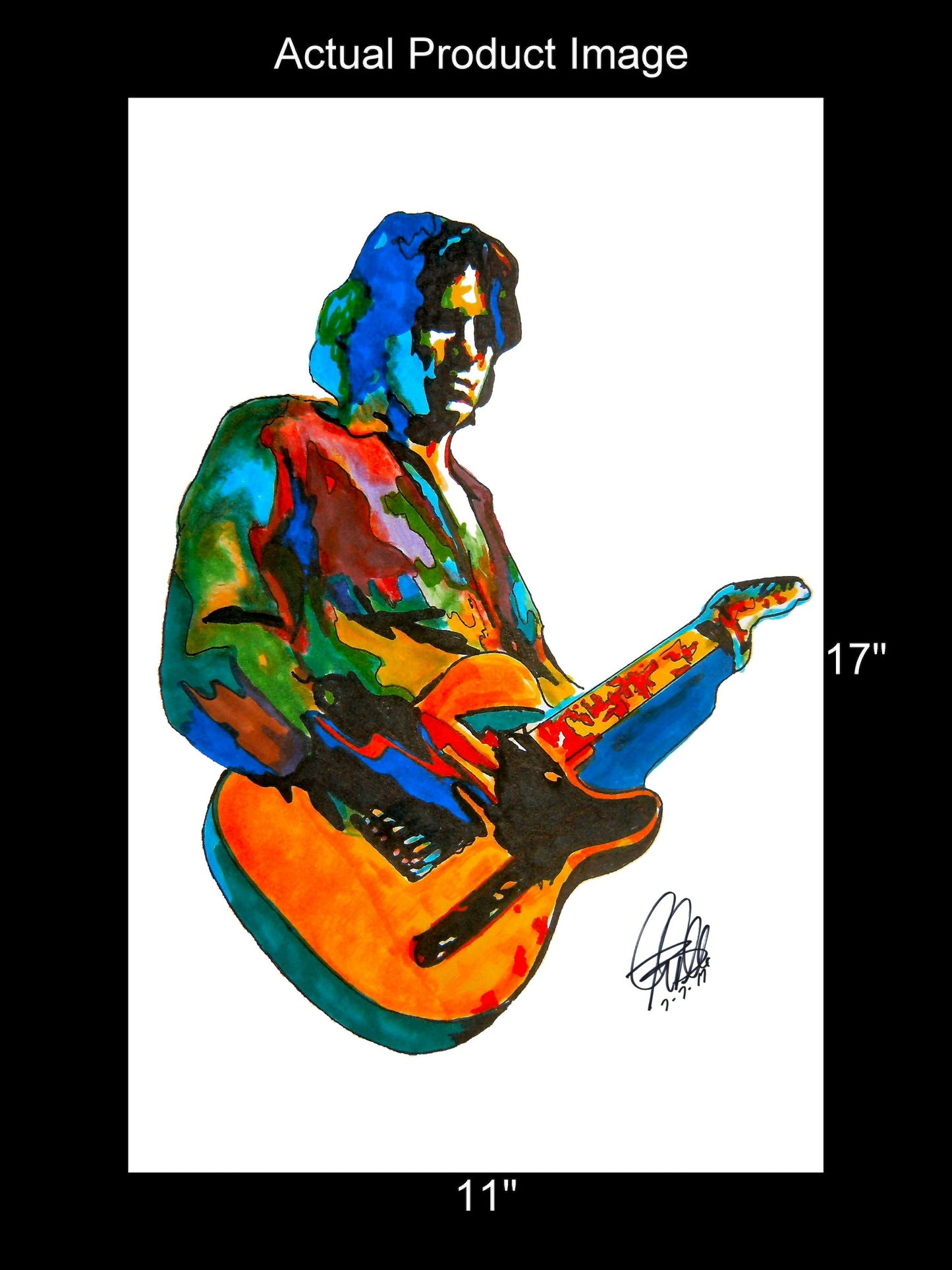 Jeff Buckley Singer Guitar Soul Blues Rock Music Poster Print Wall Art 11x17