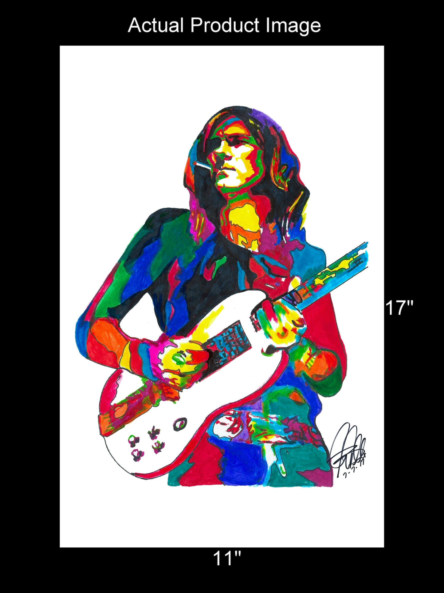 Glen Buxton Alice Cooper Guitar Rock Music Poster Print Wall Art 11x17
