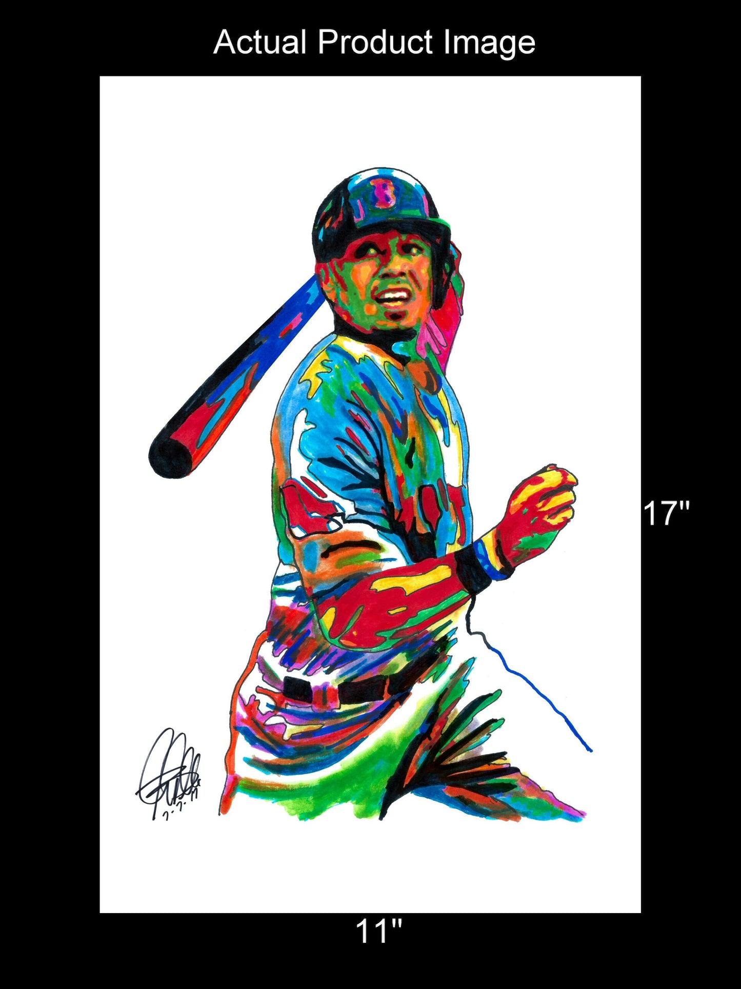 Mookie Betts Boston Red Sox Baseball Sports Poster Print Wall Art 11x17