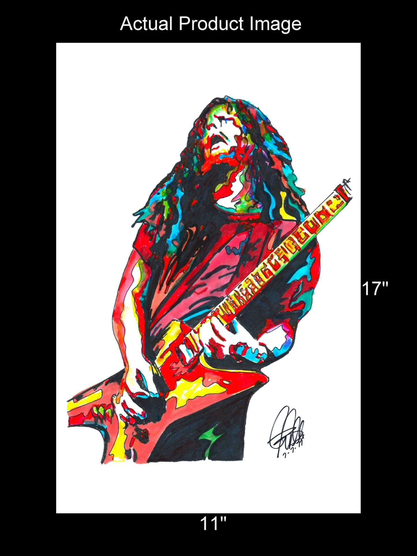 Dimebag Darrell Pantera Heavy Metal Rock Music Poster Print Wall Art 11x17