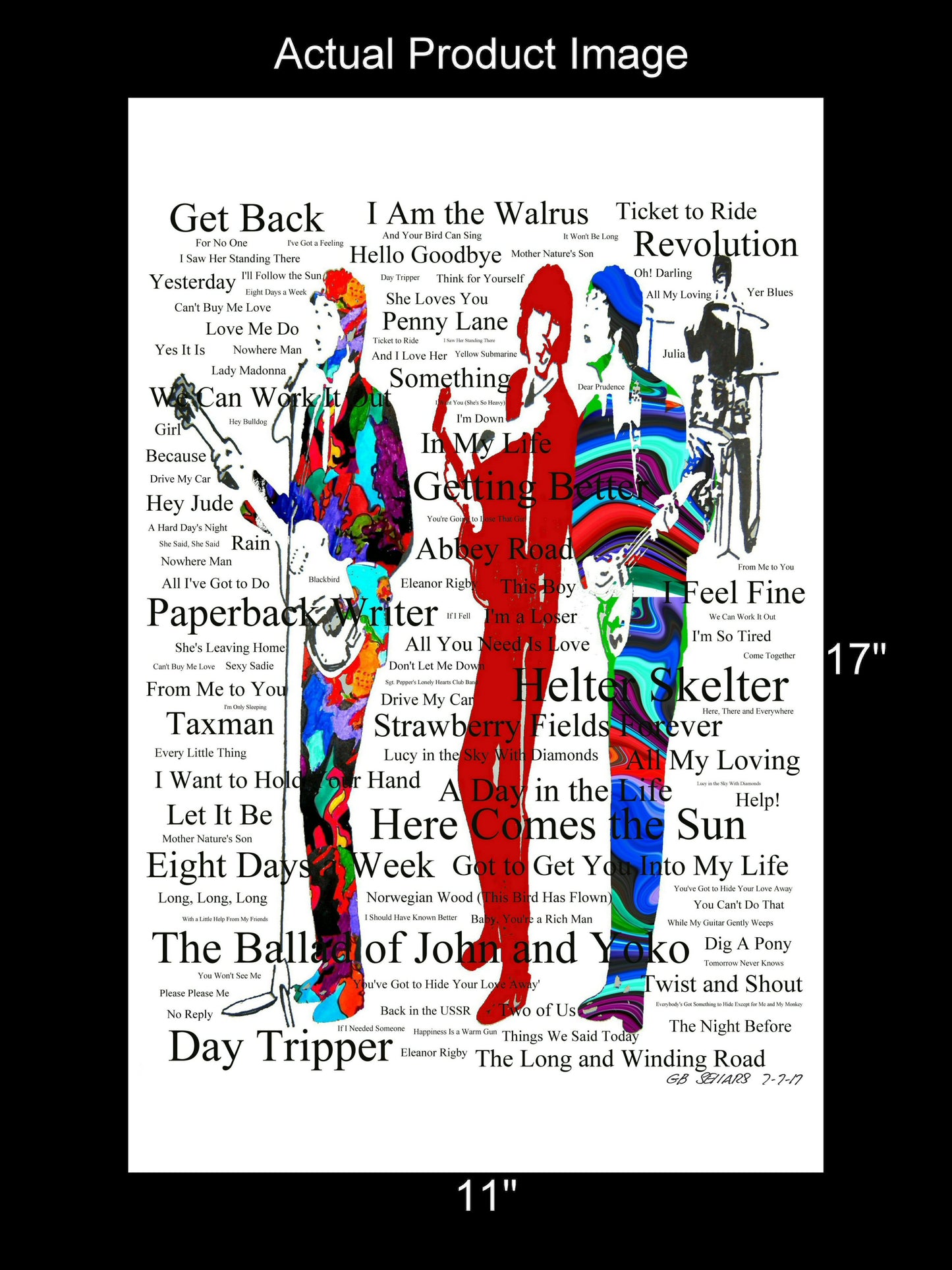 The Beatles Songs John Paul George Ringo Music Poster Print Wall Art 11x17