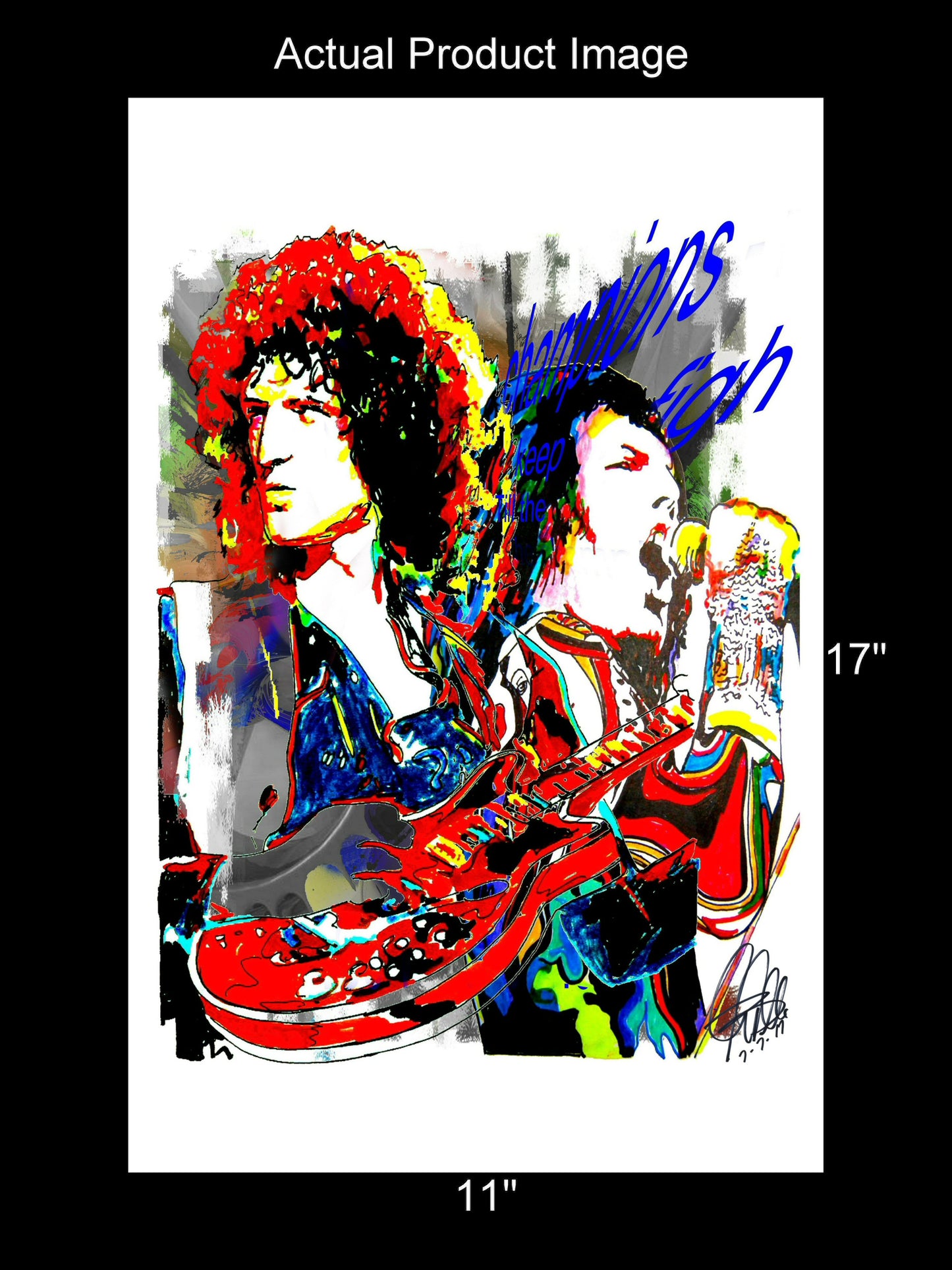 Queen Freddie Mercury Brian May Rock Music Poster Print Wall Art 11x17