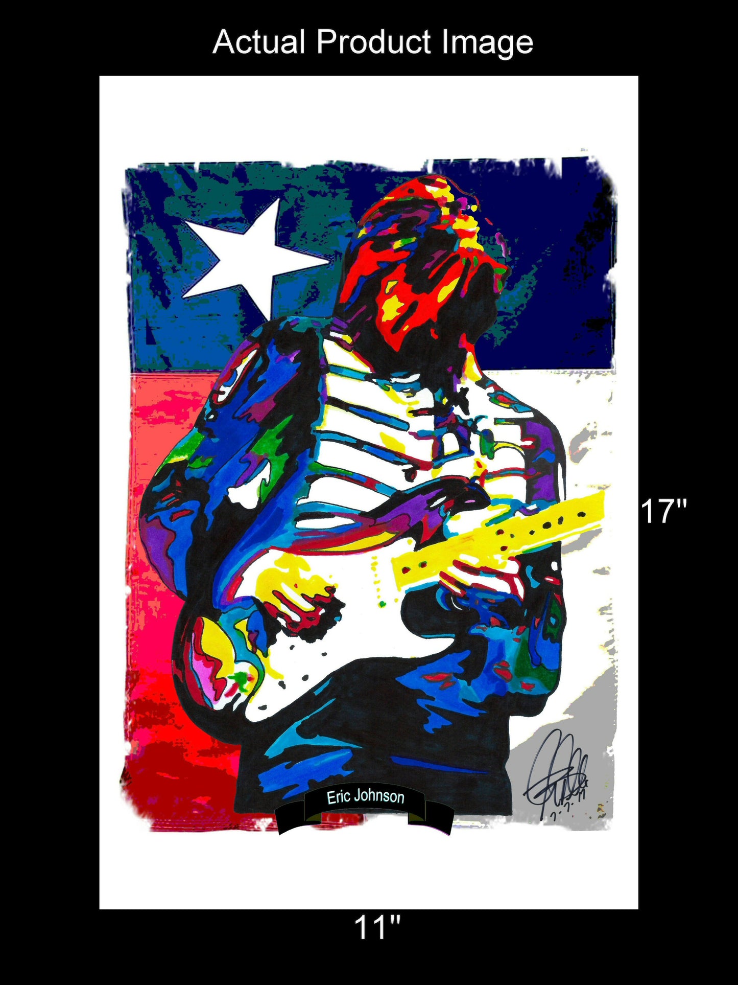 Eric Johnson Singer Guitar Blues Hard Rock Music Poster Print Wall Art 11x17
