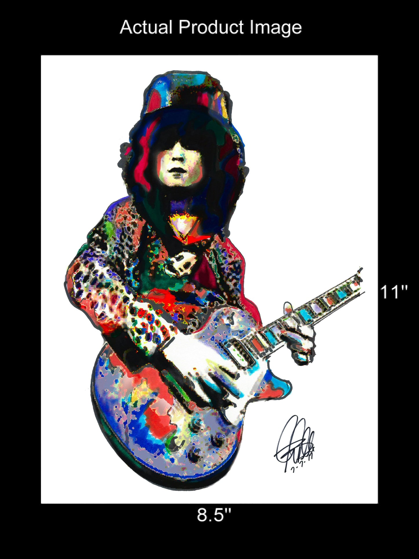 Marc Bolan T Rex Singer Guitar Rock Music Poster Print Wall Art 8.5x11