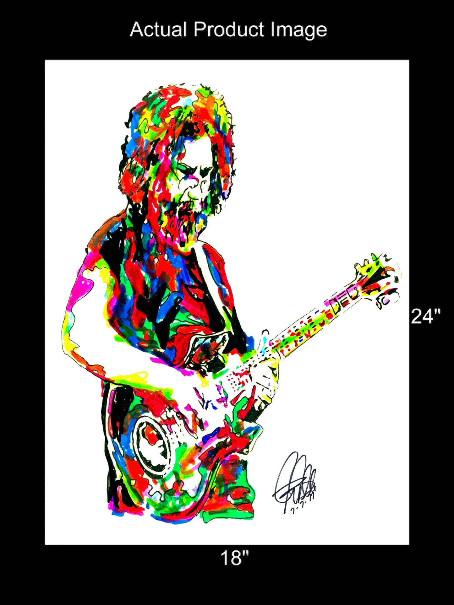 Jerry Garcia Grateful Dead Guitar Music Poster Print Wall Art 18x24
