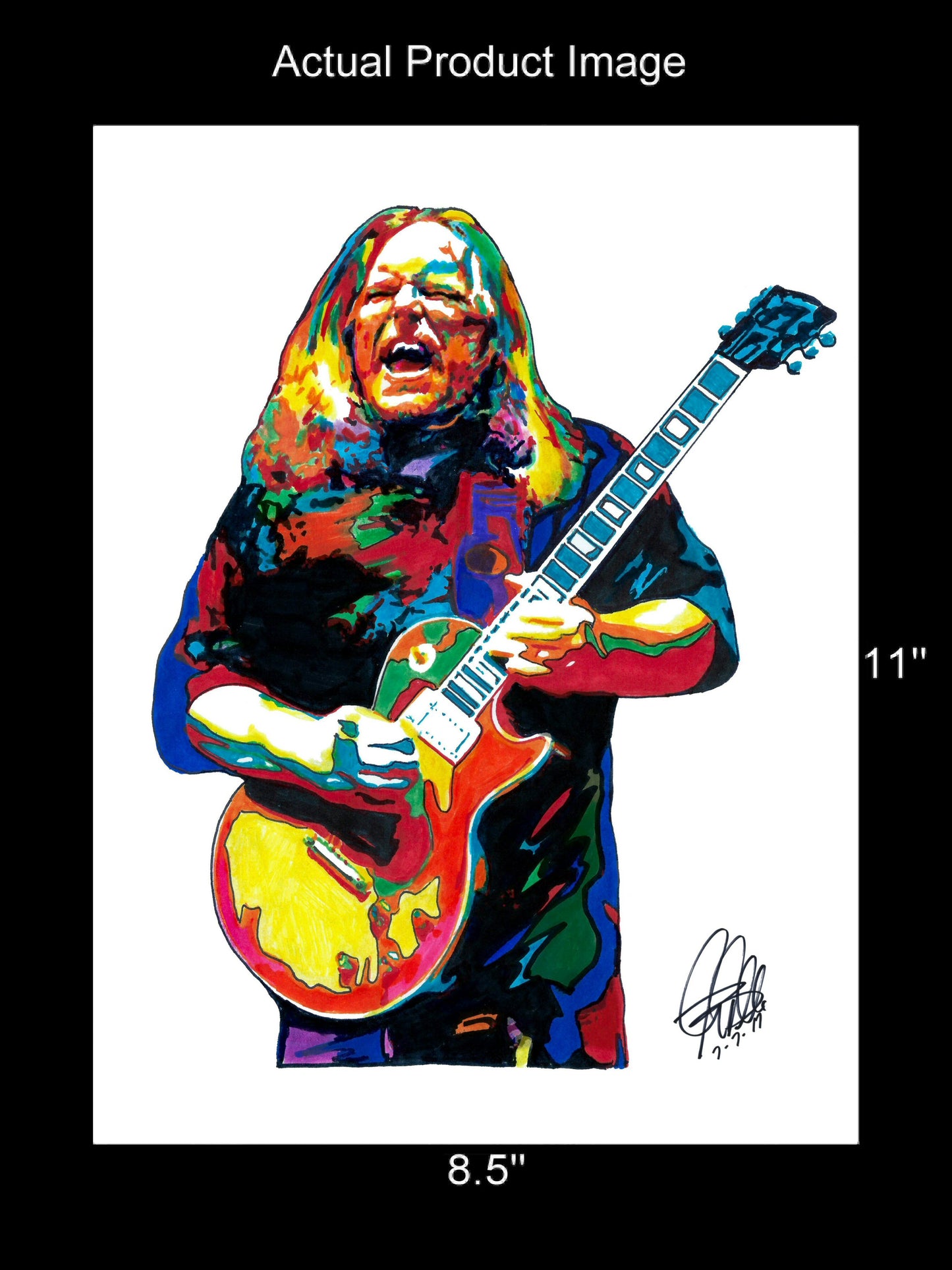 Warren Haynes Allman Brothers Rock Music Poster Print Wall Art 8.5x11